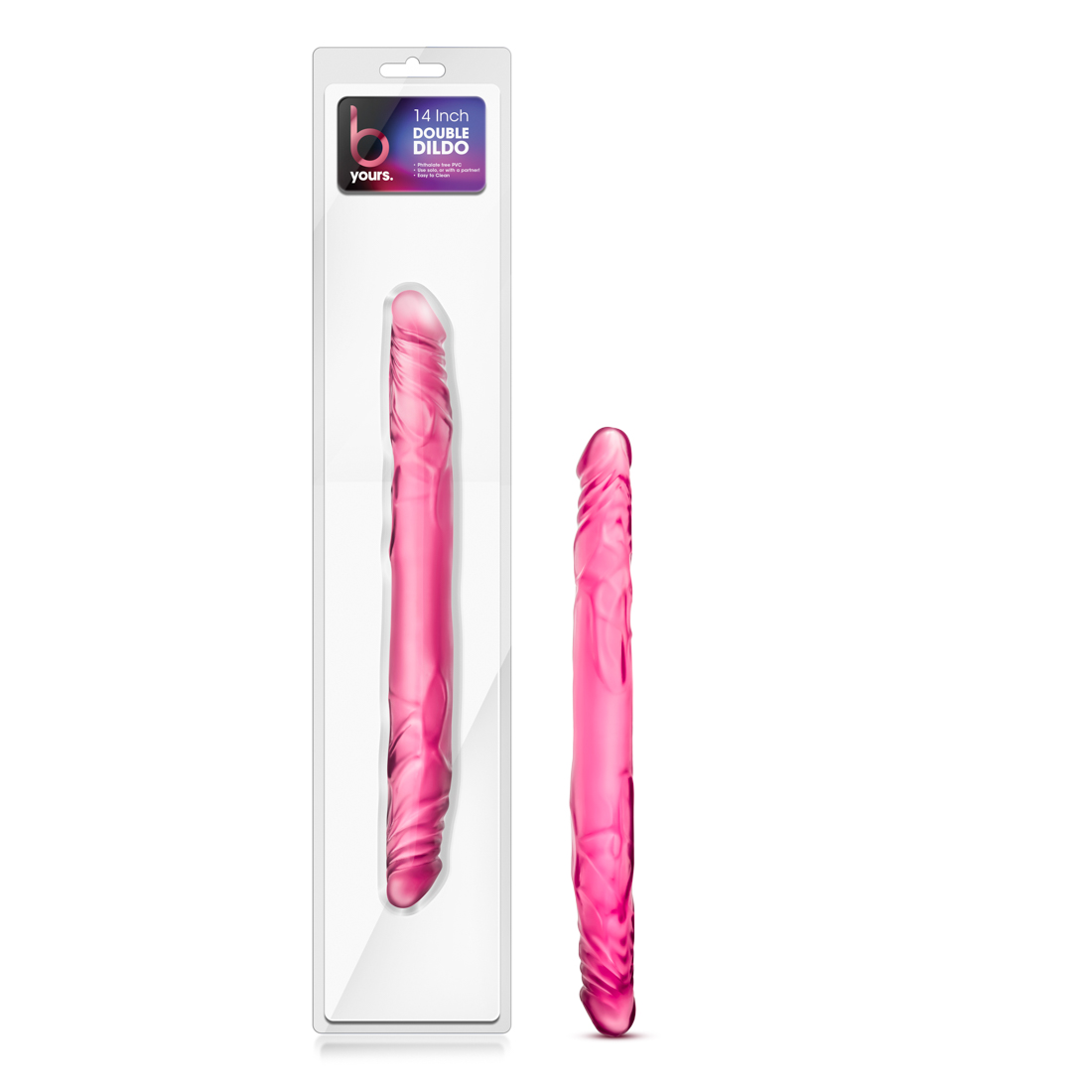 Blush - B Yours 14 in. Double Dildo Pink - Dildos - PVC