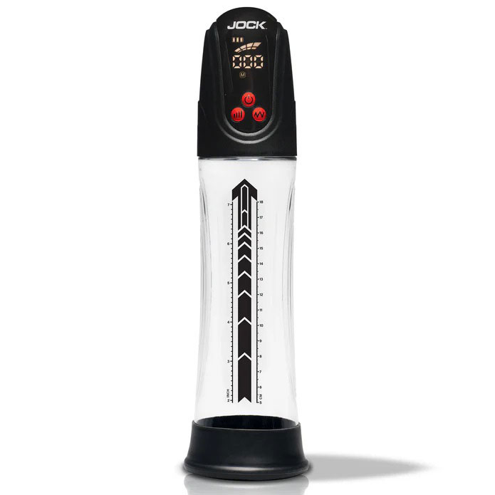 Curve Toys - Power Up Digital Automatic Waterproof Penis Pump - Clear - Pumps & Enlargers