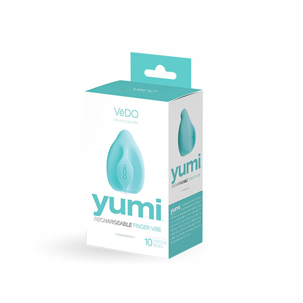 VeDO - VeDO Yumi Rechargeable Finger Vibe - Tease Me Turquoise - Vibrators - Silicone