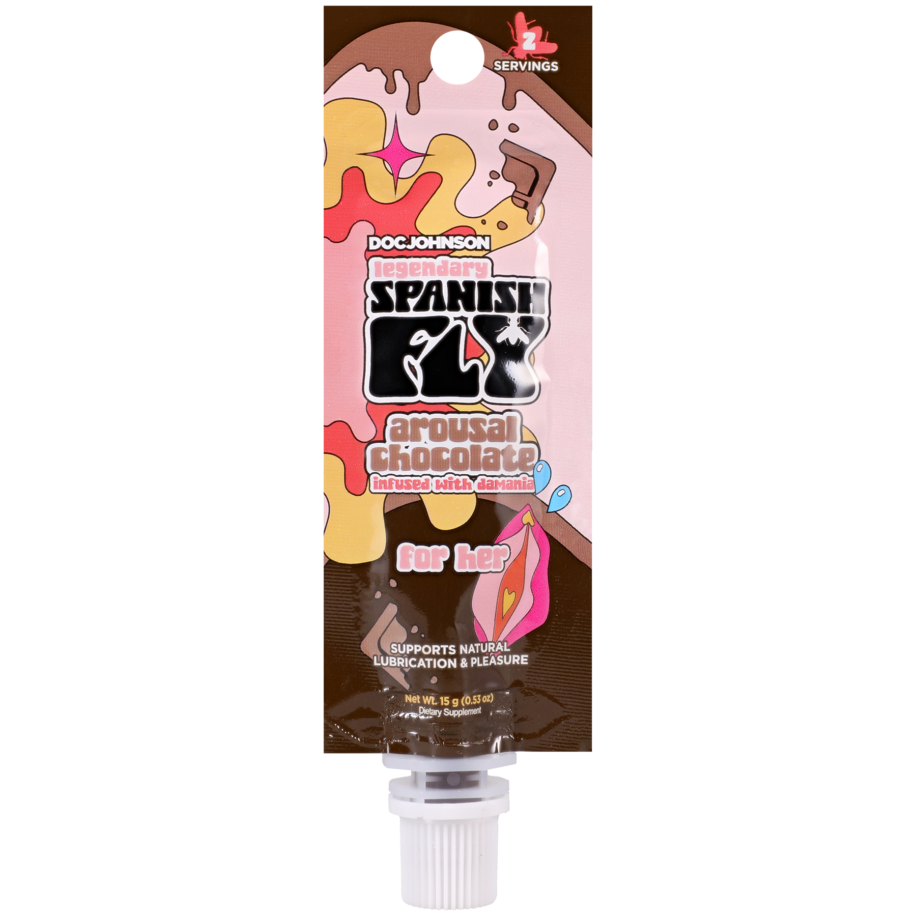 Doc Johnson - Spanish Fly Chocolate for Her 12 Pack Display - Displays-Bowls & Wall Displays