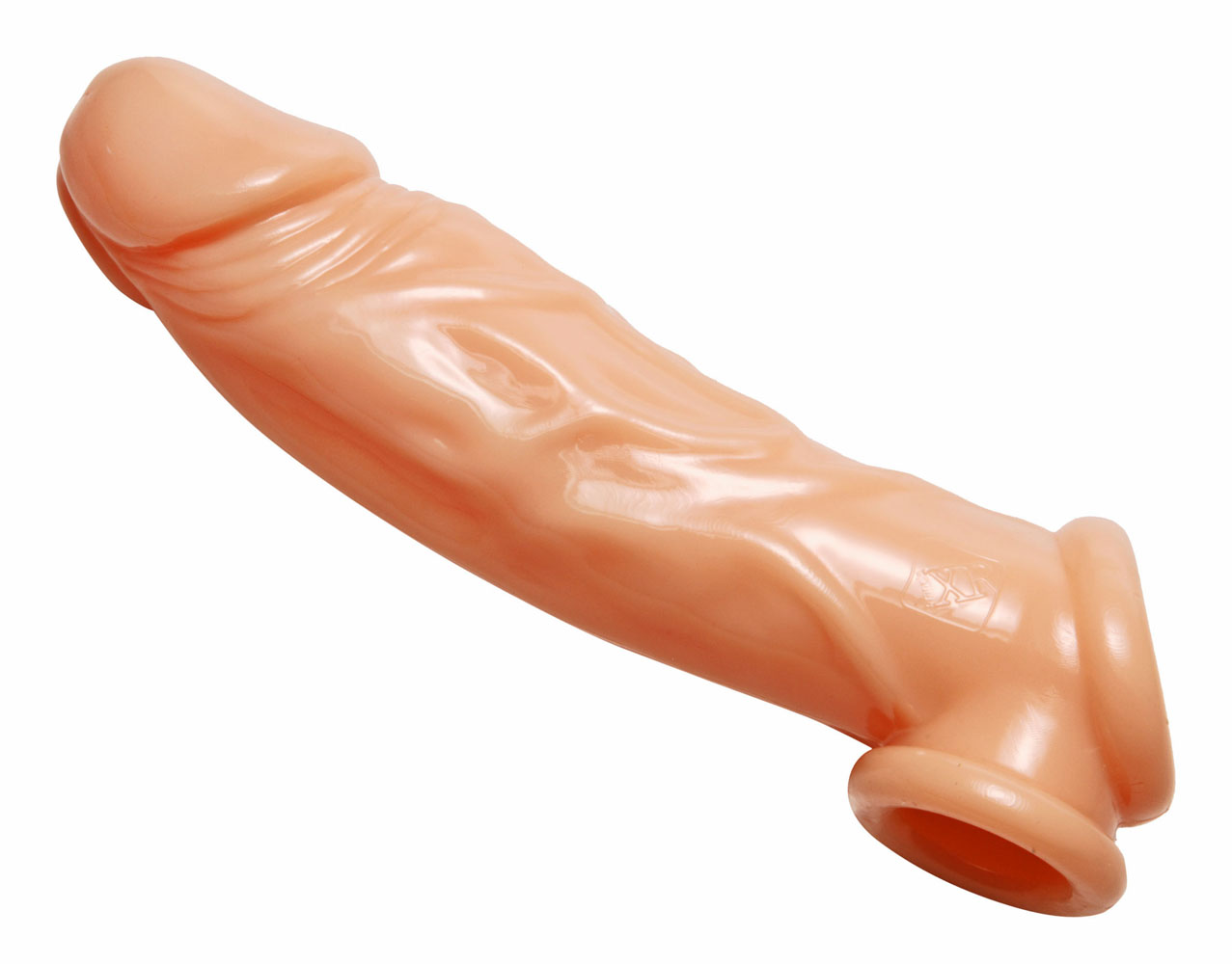 XR Brands - Realistic Flesh Penis Enhancer and Ball Stretcher - Penis Extension & Sleeves