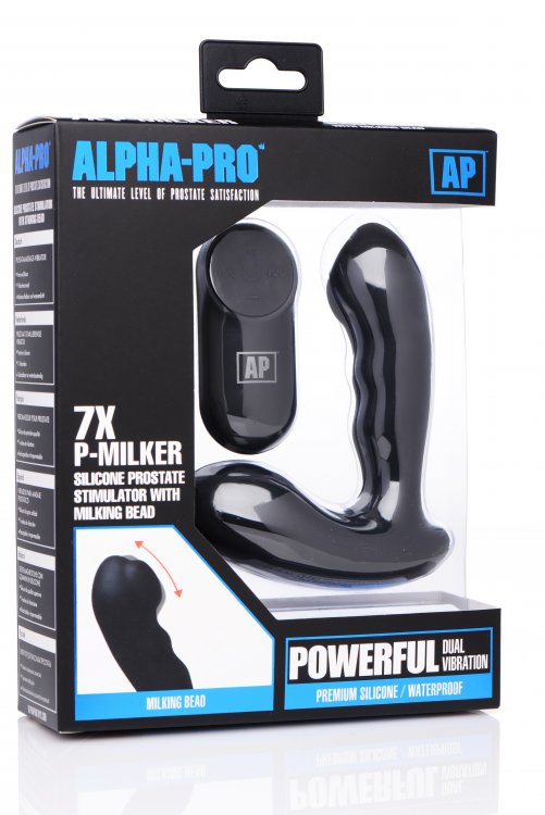 XR Brands - 7x P-Milker Silicone Prostate Stimulator With Milking Bead - Anal Toys & Stimulators