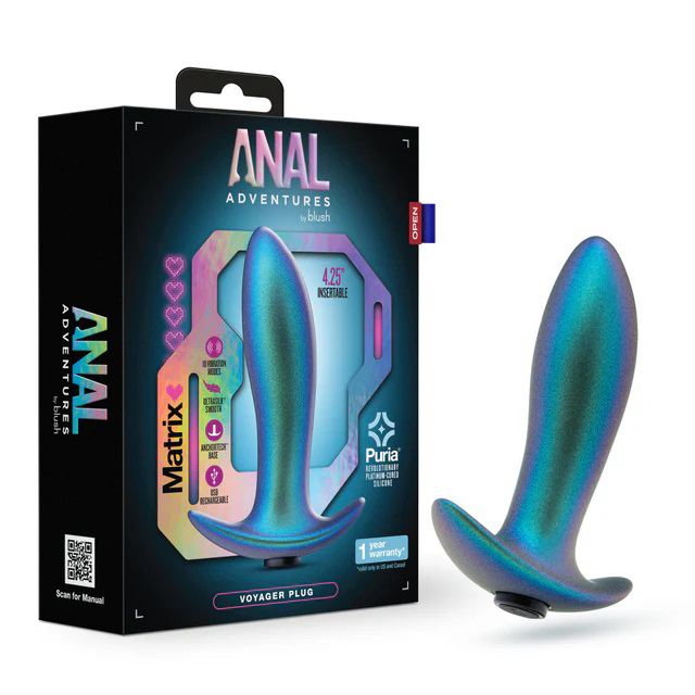 Blush - Anal Adventures Matrix Voyager Plug Neptune Teal - Anal Toys & Stimulators - Silicone
