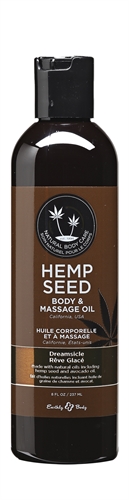 Earthly Body - Hemp Seed Massage and Body Oil - Dreamsicle - 8 Fl. Oz./ 237ml - Bath & Body