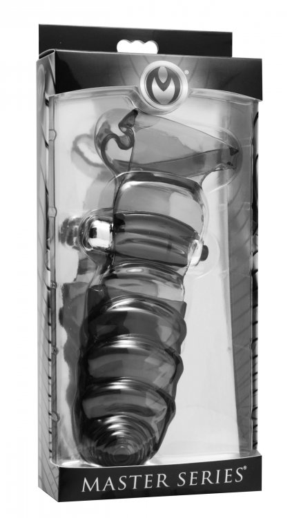 XR Brands - Master Series Bang Bang G-Spot Vibrating Finger Glove - Eggs & Bullets
