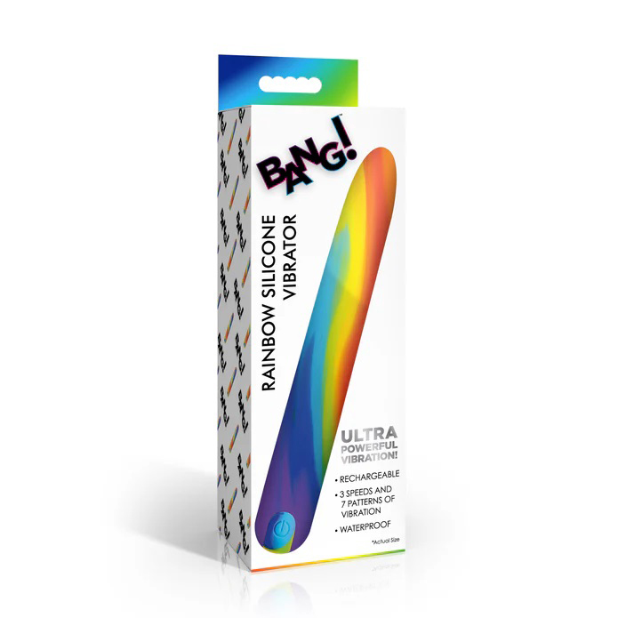 XR Brands - BANG! Rainbow Silicone Vibrator - Vibrators - Silicone