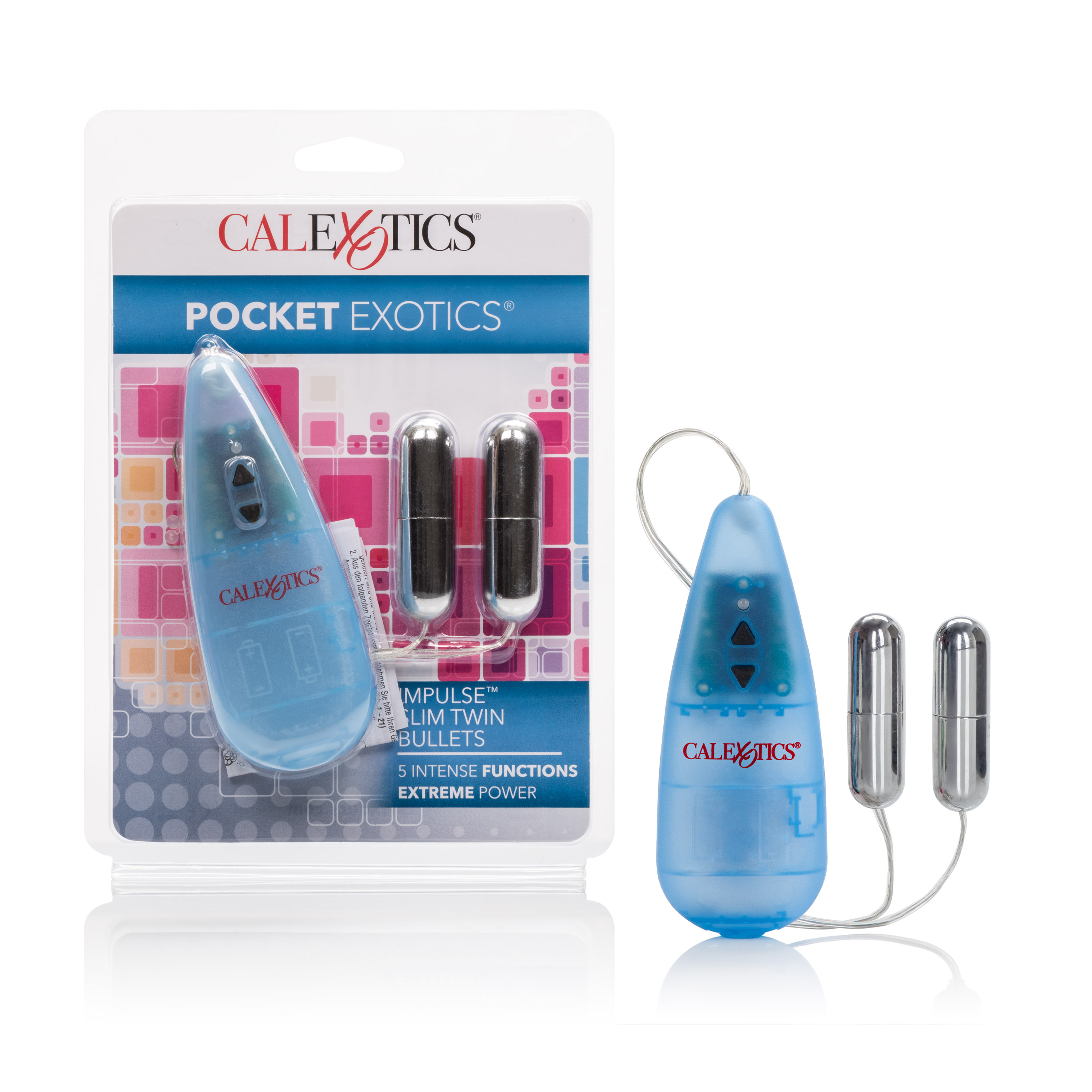 CalExotics - Pocket Exotics Impulse Slim Twin Bullets - Clit Stimulators