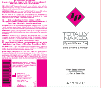 I.D. Lubricants - Totally Naked Water Based Lubricant 4.4 Oz - Lubricants, Creams & Glides