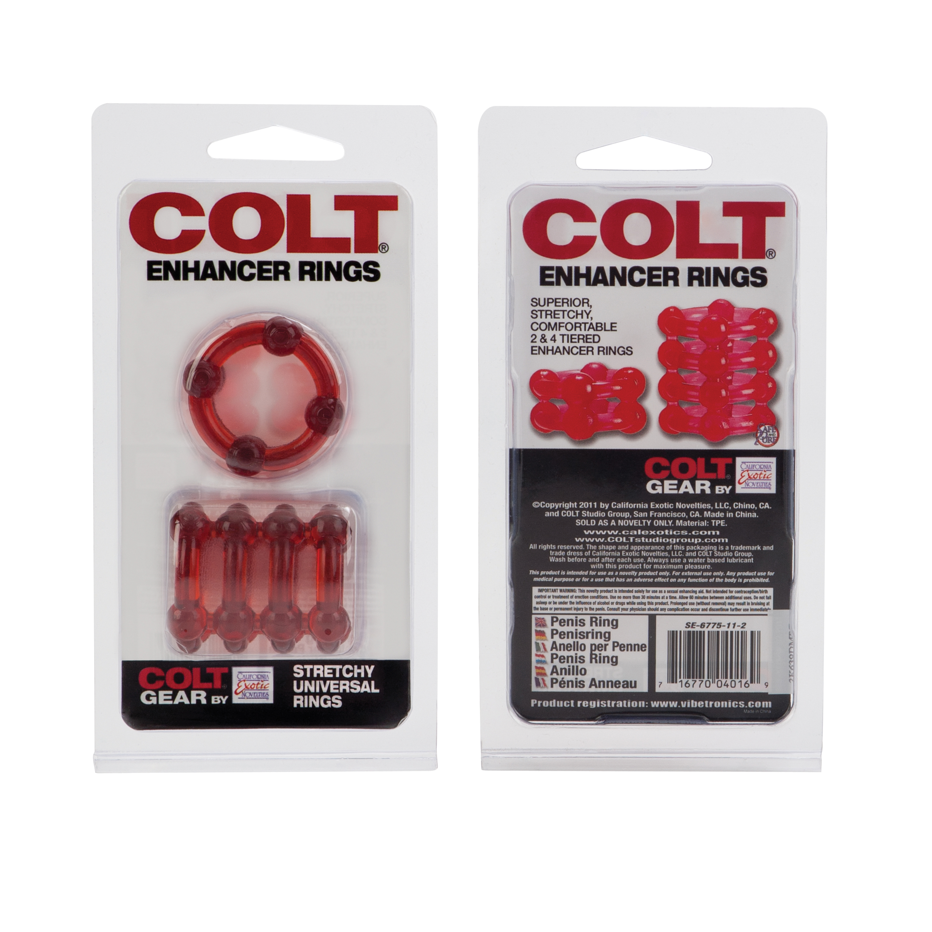 CalExotics - Colt Enhancer Rings - Red - Cockrings