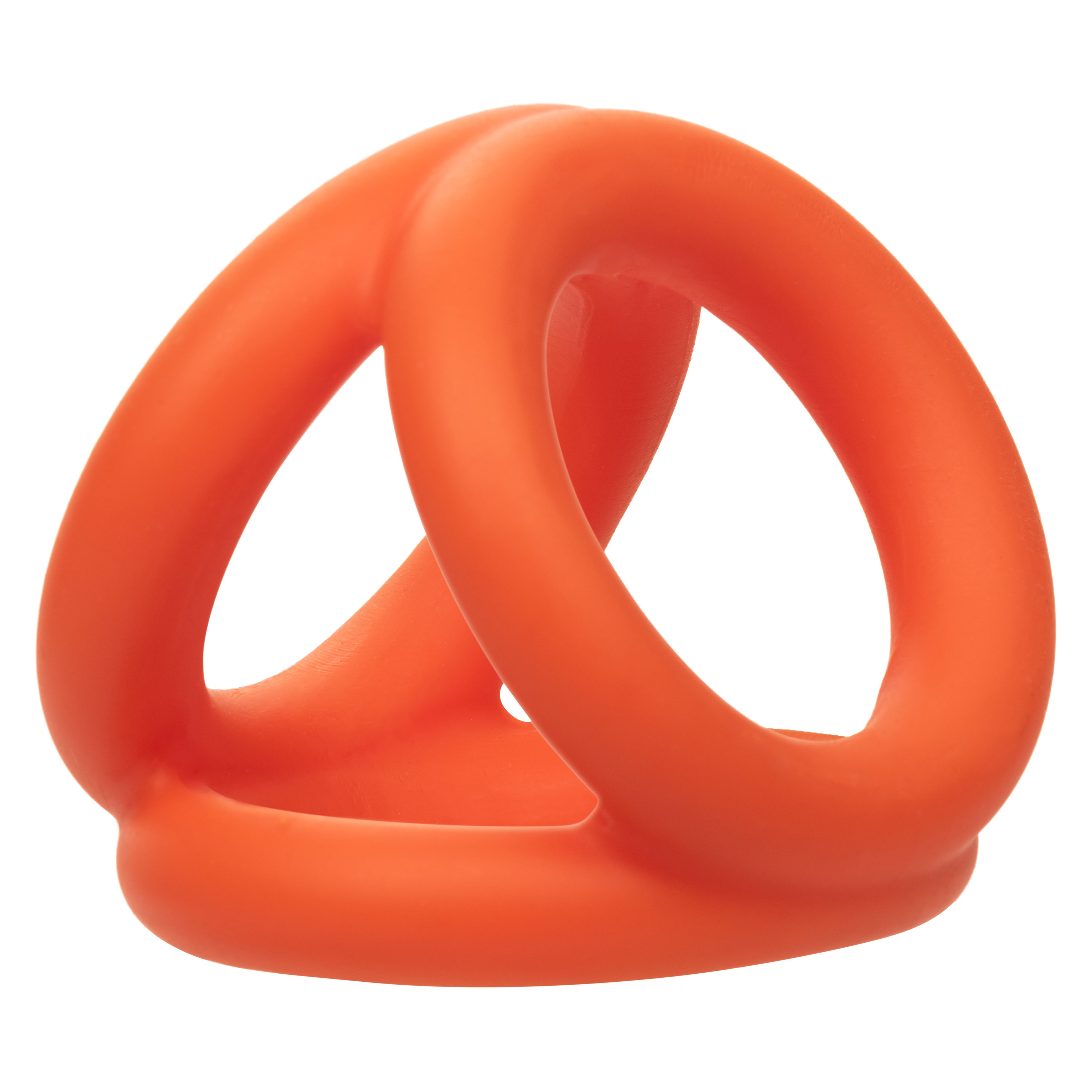 CalExotics - Alpha Liquid Silicone Tri-Ring - Orange Orange - Cockrings