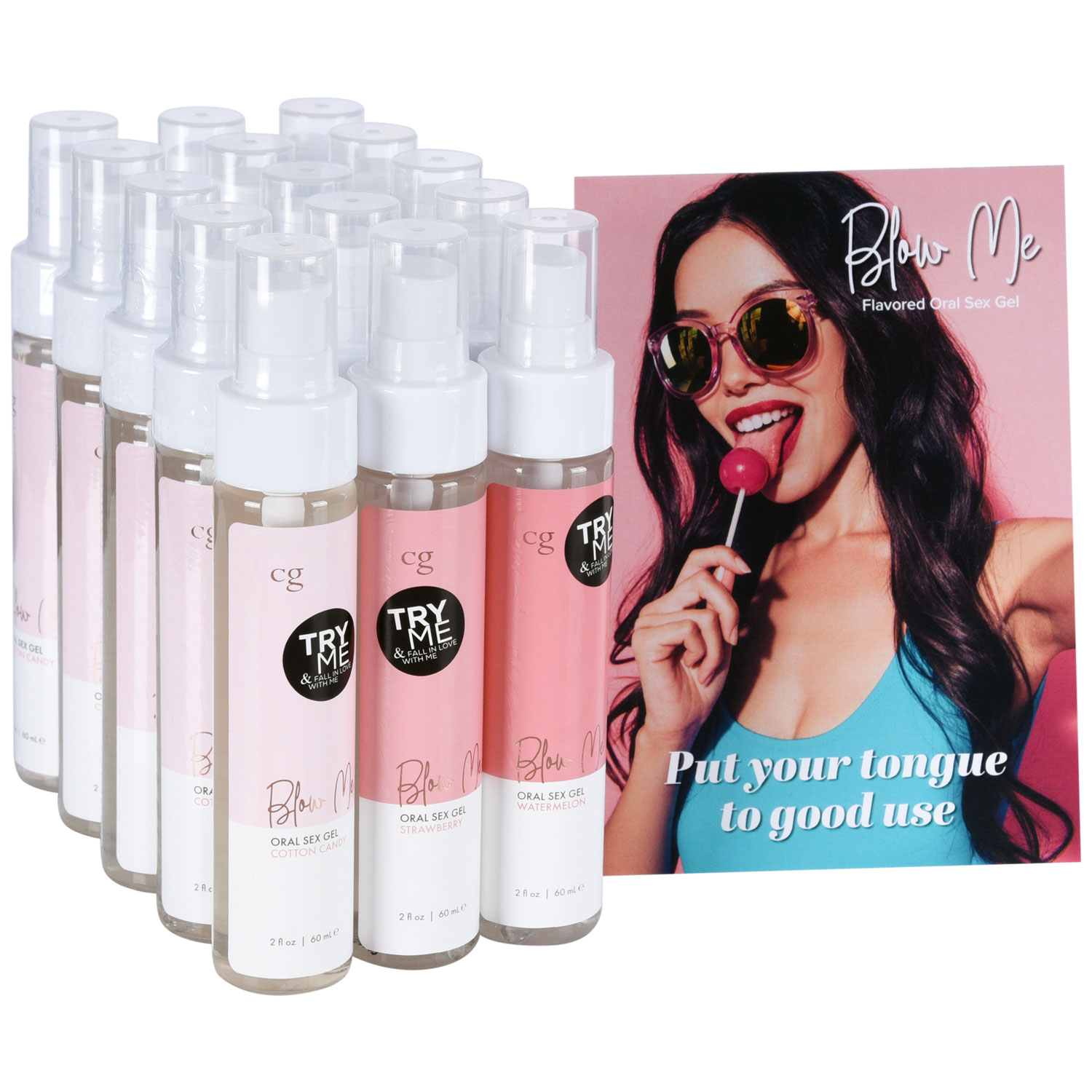 Classic Brands - Cgc Blow Me Oral Sex Gel Bundle With Testers - 16 Piece - Edible