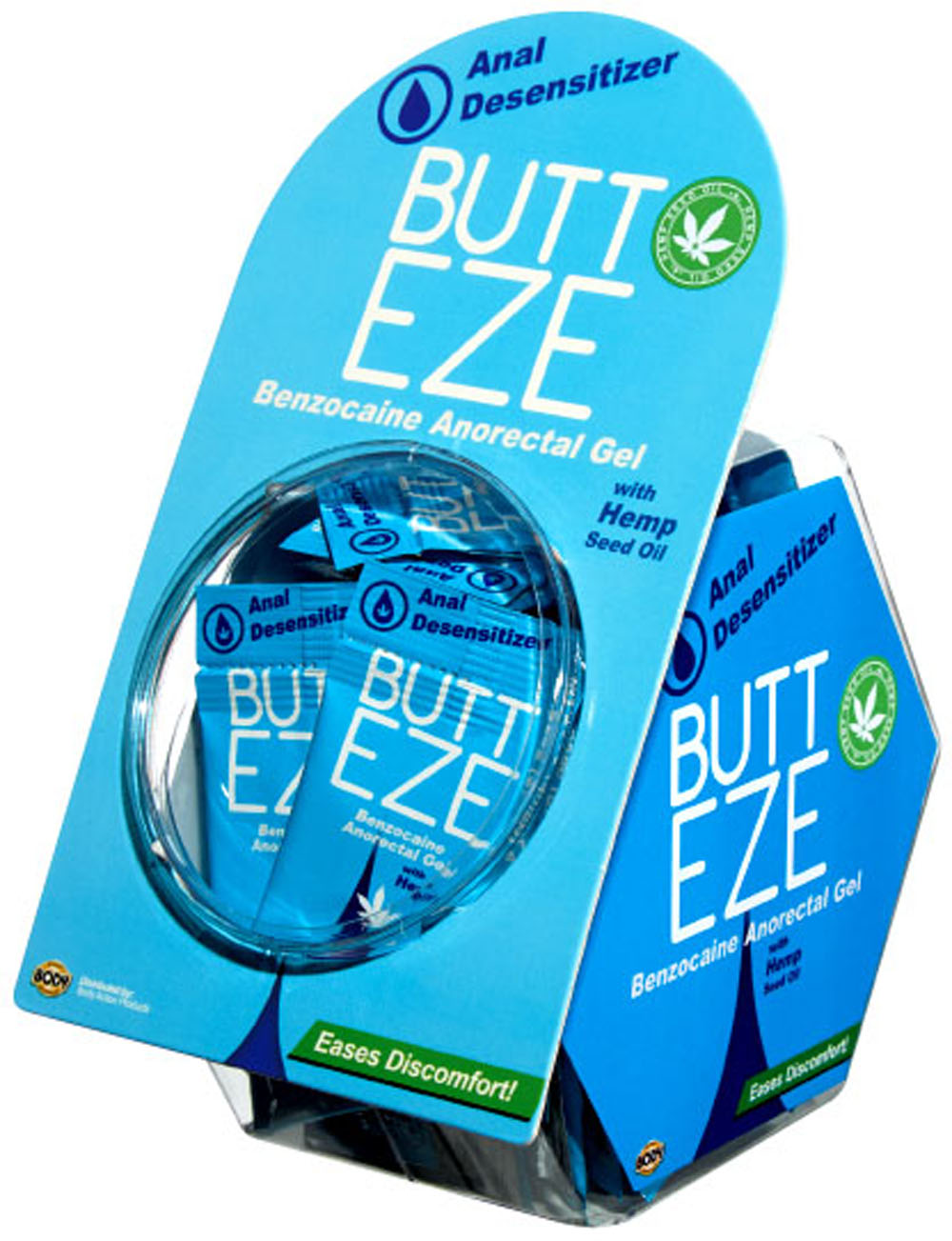 Body Action - Butt Eze With Hemp - Fish Bowl Display - 50 Pc - Displays-Bowls & Wall Displays