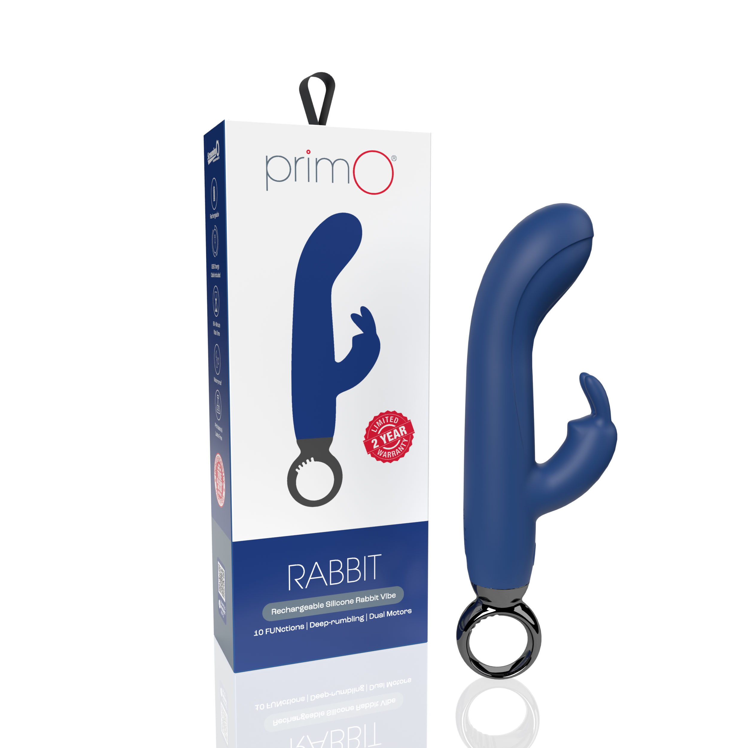 Screaming O - Primo Rabbit Rechargeable Vibrator - Blueberry - Vibrators