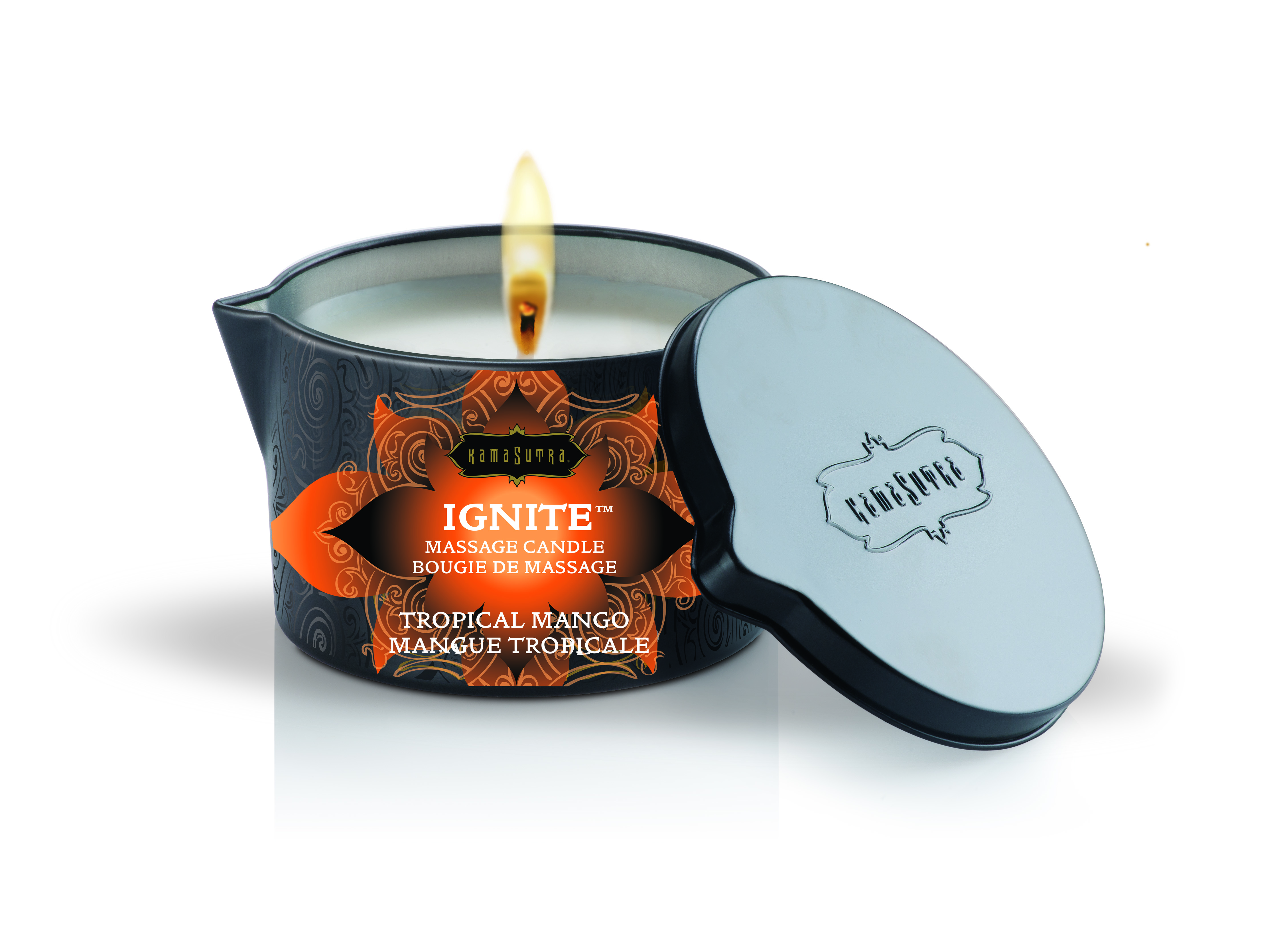 Kama Sutra - Ignite Tropical Mango Massage Candle - 6 Oz. - Bath & Body
