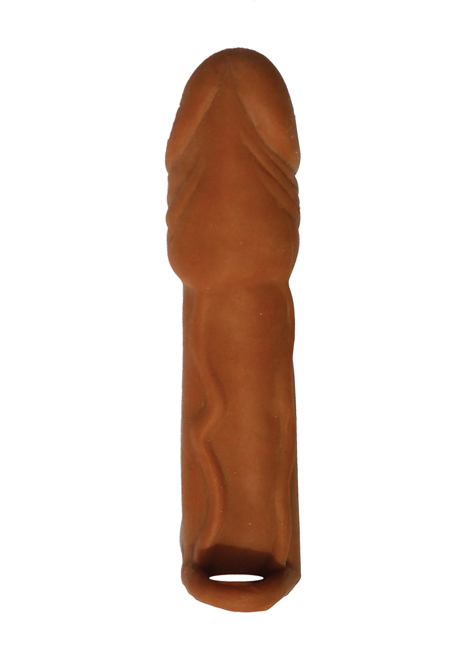 Hott Products - Skinsations Latin Lover Series Husky Lover 7 Inch Vibrating - Brown - Penis Extension & Sleeves