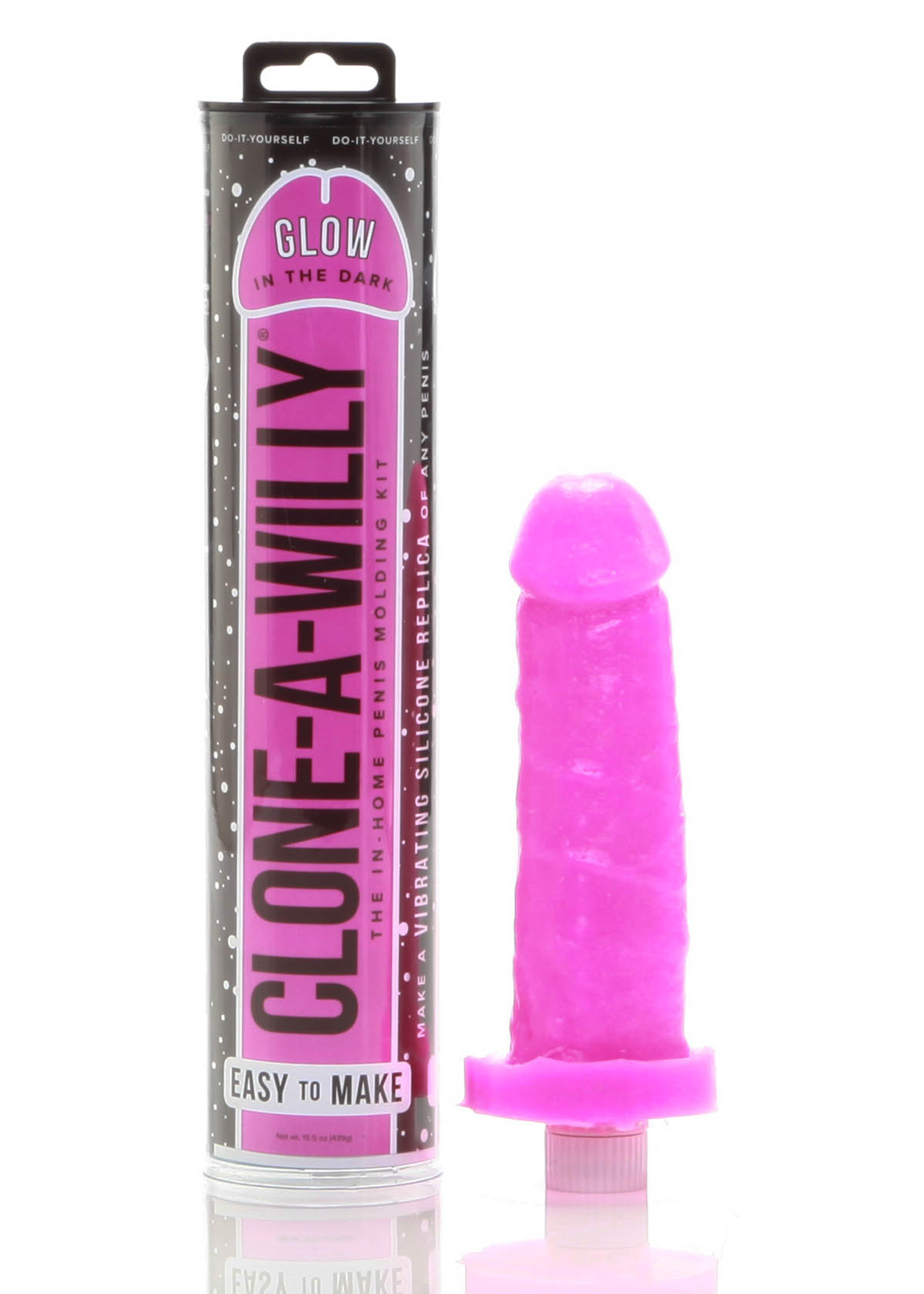 Clone-a-Willy Clone-A-Willy DIY Vibrating Dildo Kit Glow-in-the-Dark Hot Pink