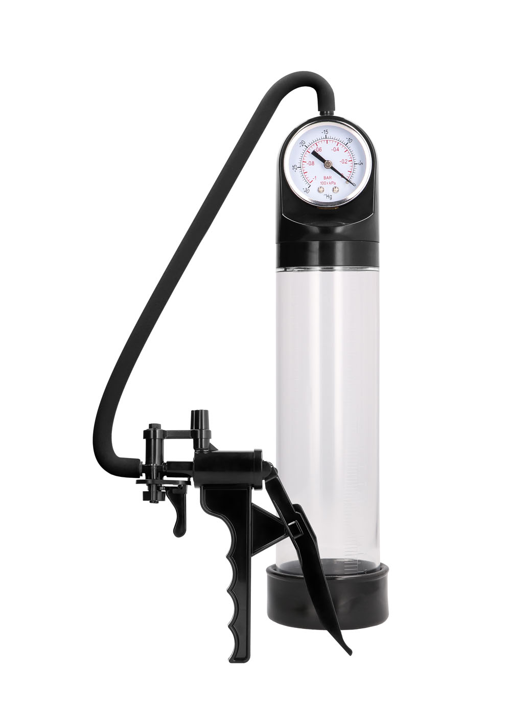 Shots - Pumped Elite Penis Pump With Advanced PSI Gauge Clear - Pumps & Enlargers - Silicone