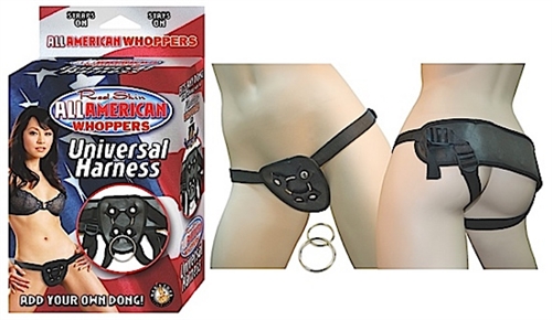 Nasstoys - All American Whoppers-Universal Harness-Black - Harnesses & Strap-Ons