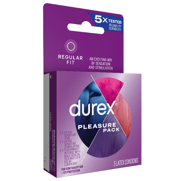 Paradise Marketing - Durex Pleasure Pack - 3 Pack - Condoms