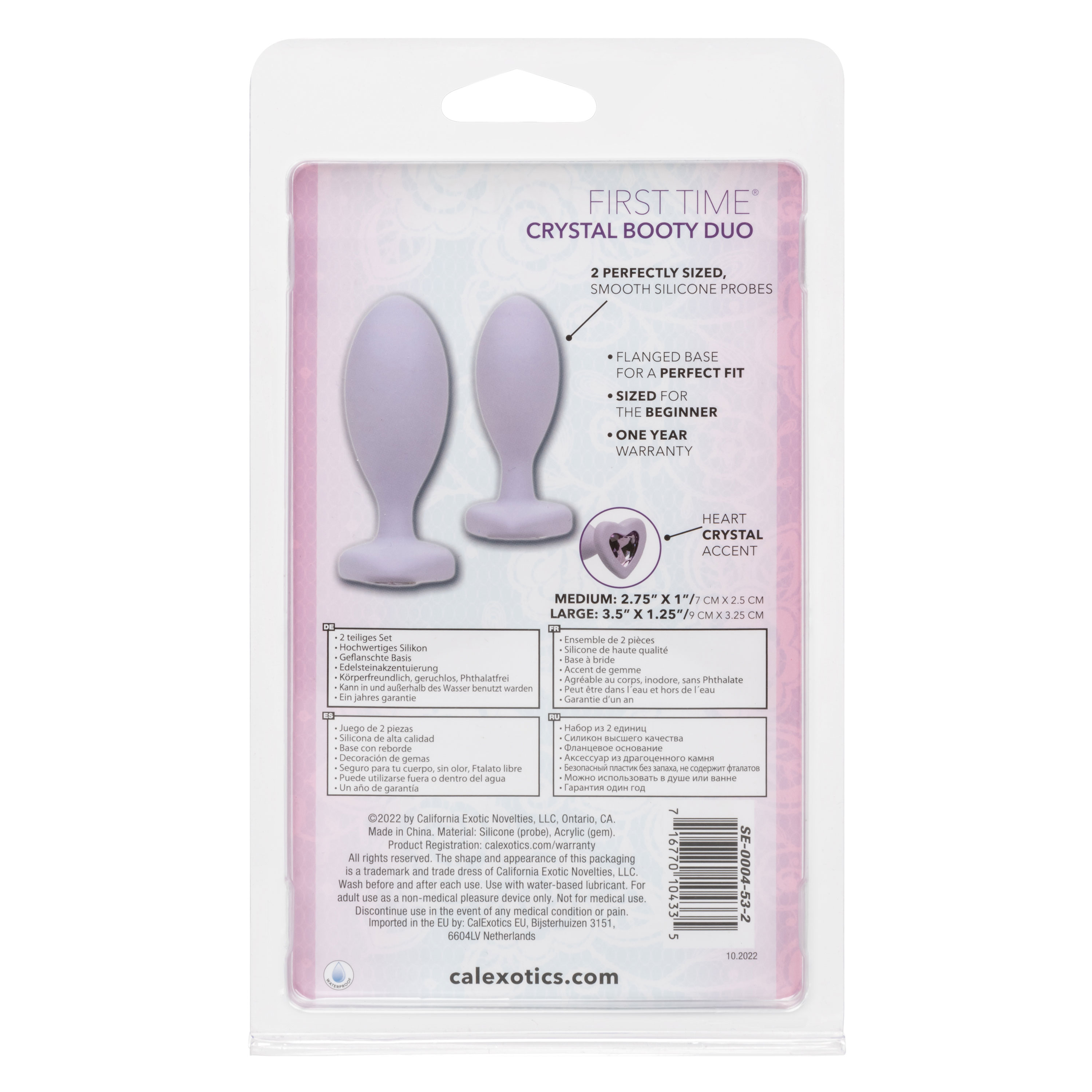 CalExotics - Love Crystal Booty Duo - Purple - Anal Toys & Stimulators