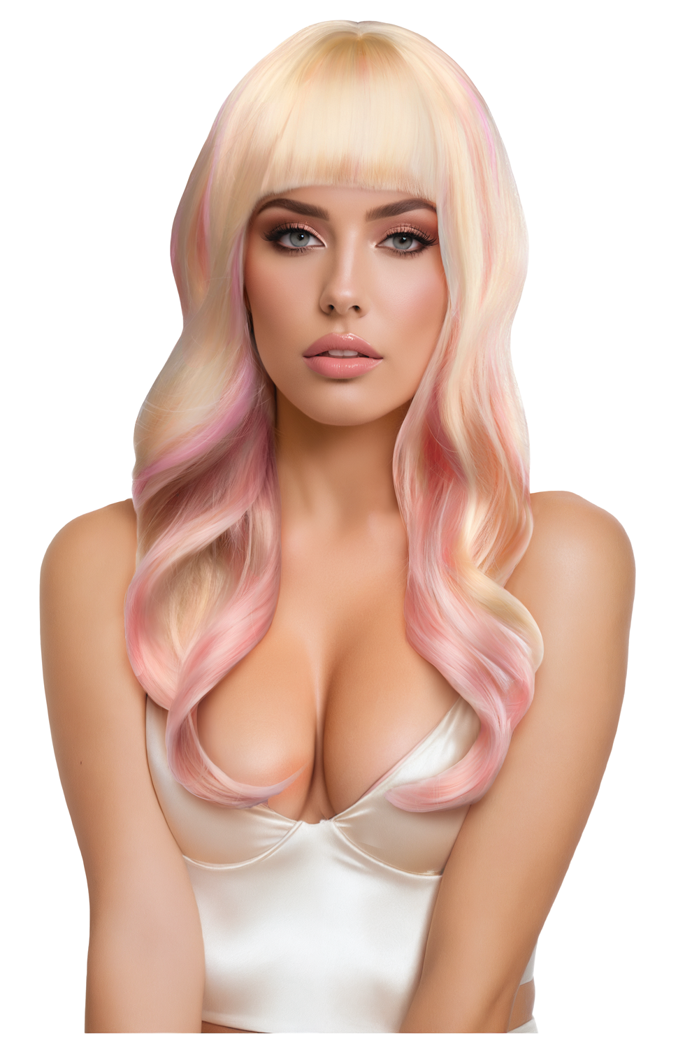 XGEN - Nicki Premium Stylable Wig - Light Pink / Blonde - Holiday Items
