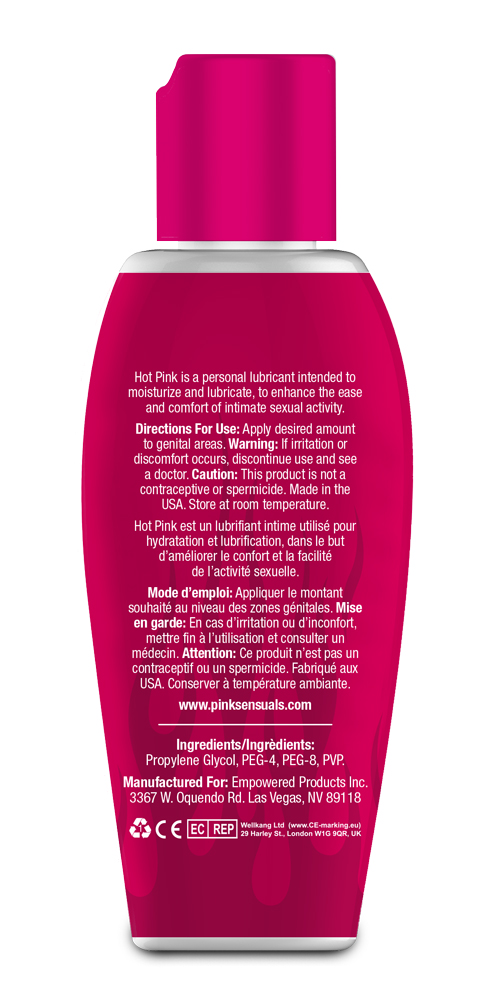Gun Oil Pink Lubricant - Hot Pink Warming Lubricant for Women - 2.8 Oz. 80 ml - Lubricants, Creams & Glides