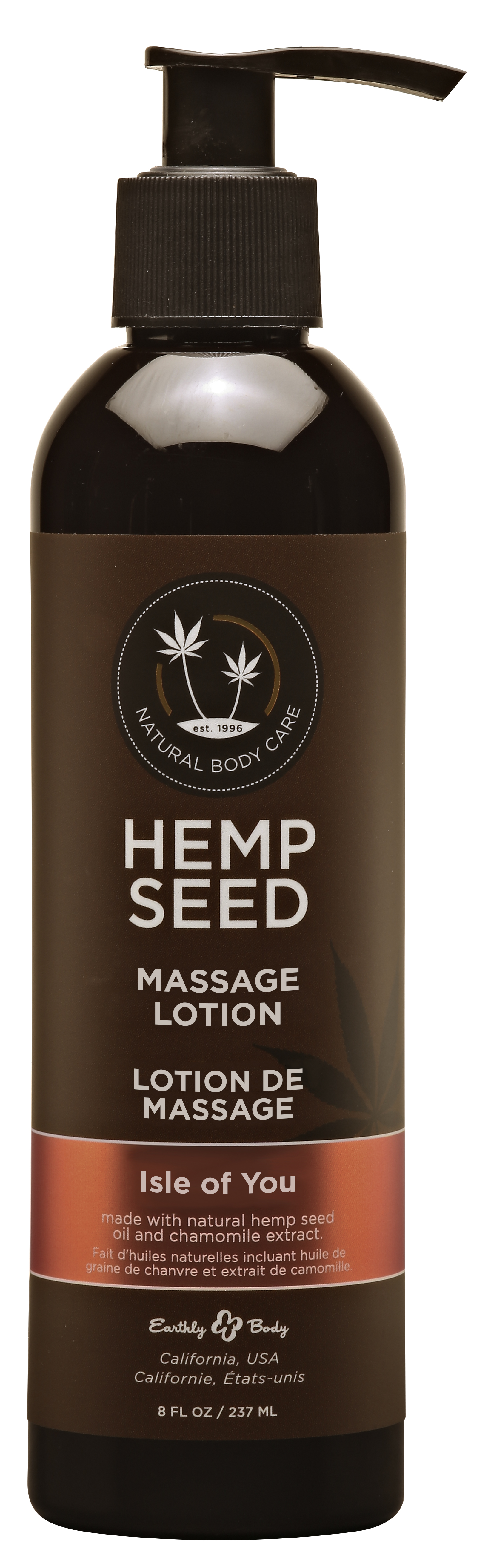Earthly Body - Hemp Seed Massage Lotion - Isle of You - 8 Fl. Oz. / 237ml - Bath & Body