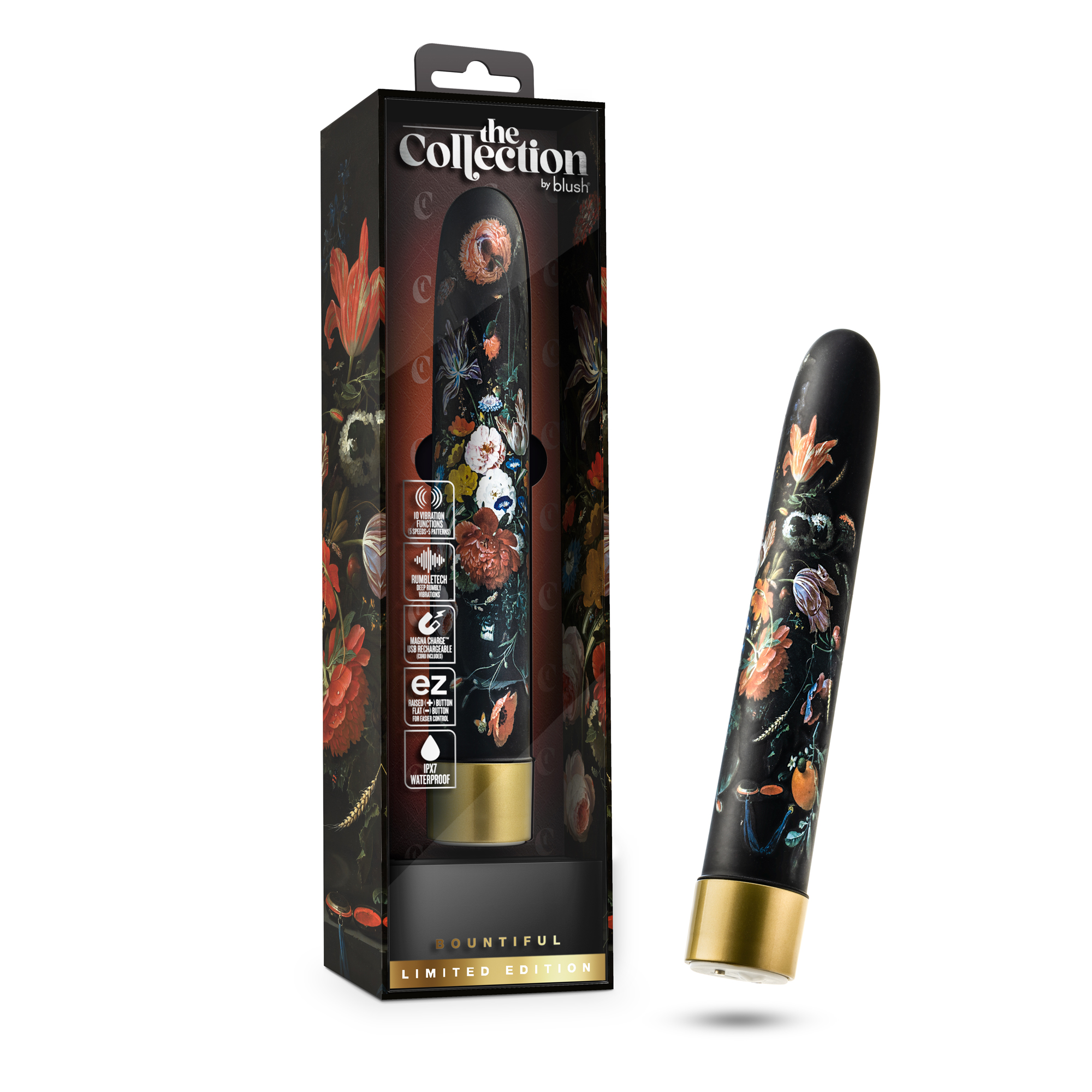 Blush - The Collection Bountiful Limited Edition Rechargeable 7 in. Vibrator Flora - Vibrators - ABS