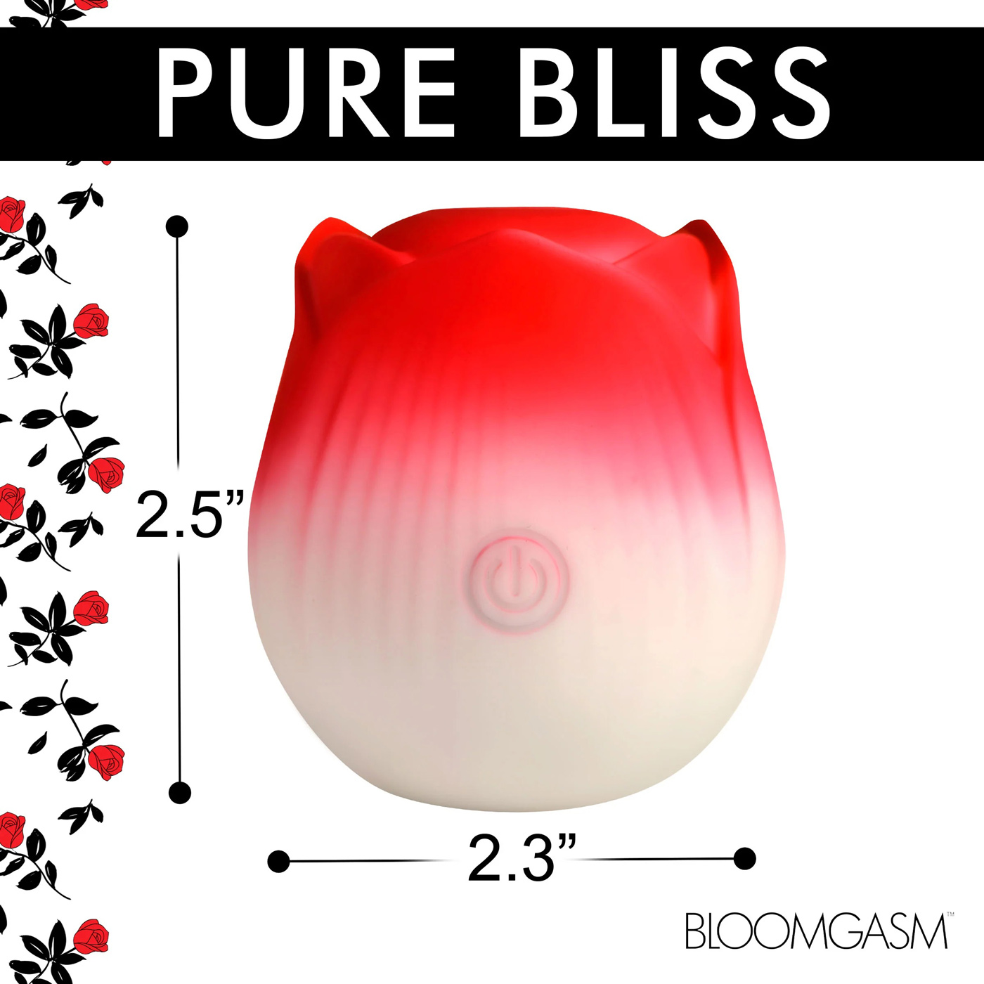 XR Brands - Bloomgasm Pulsing Petals Throbbing Rose Stimulator Red - Vibrators - Silicone