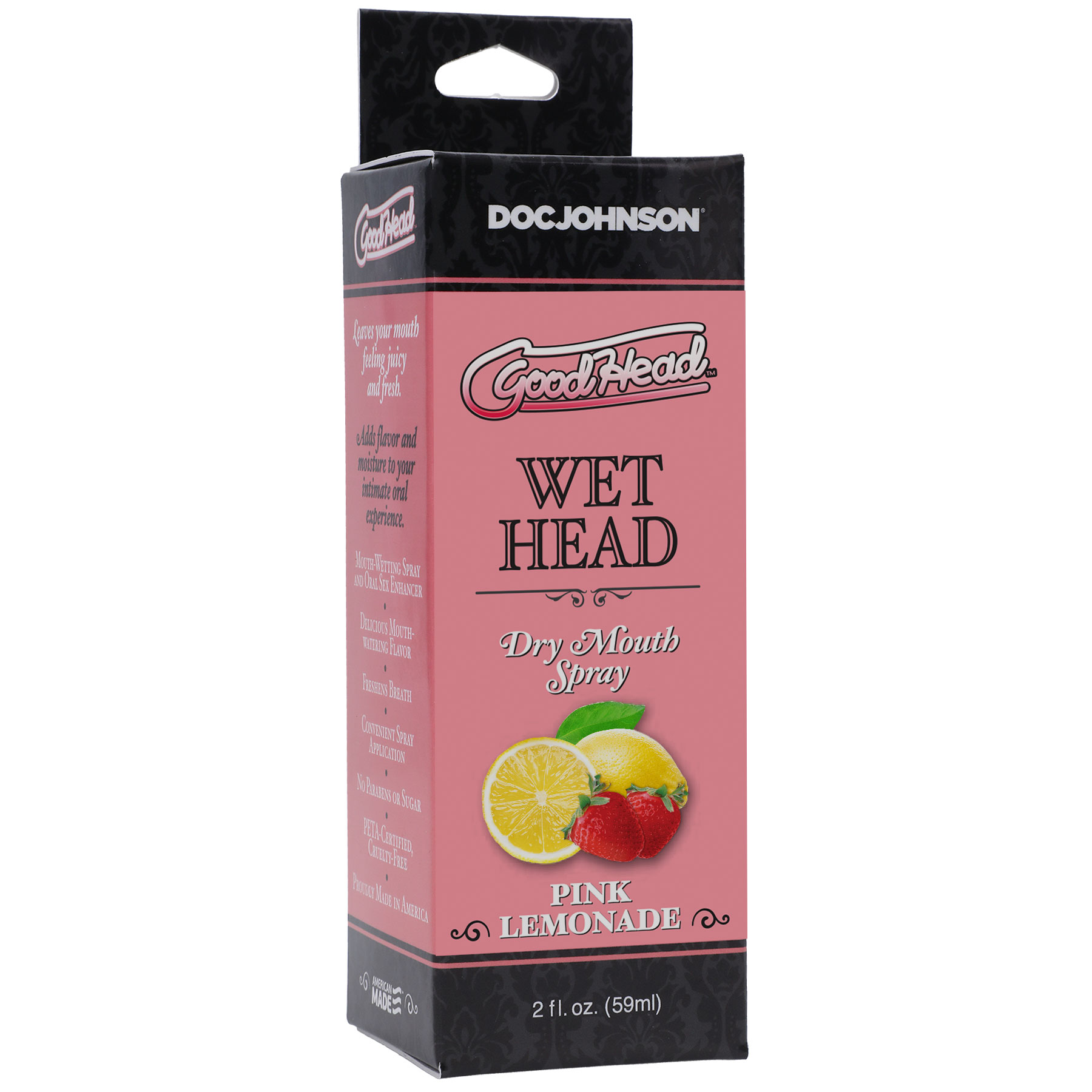 Doc Johnson - Goodhead - Wet Head - Dry Mouth Spray - Pink Lemonade - 2 Fl. Oz. (59ml) - Lubricants, Creams & Glides