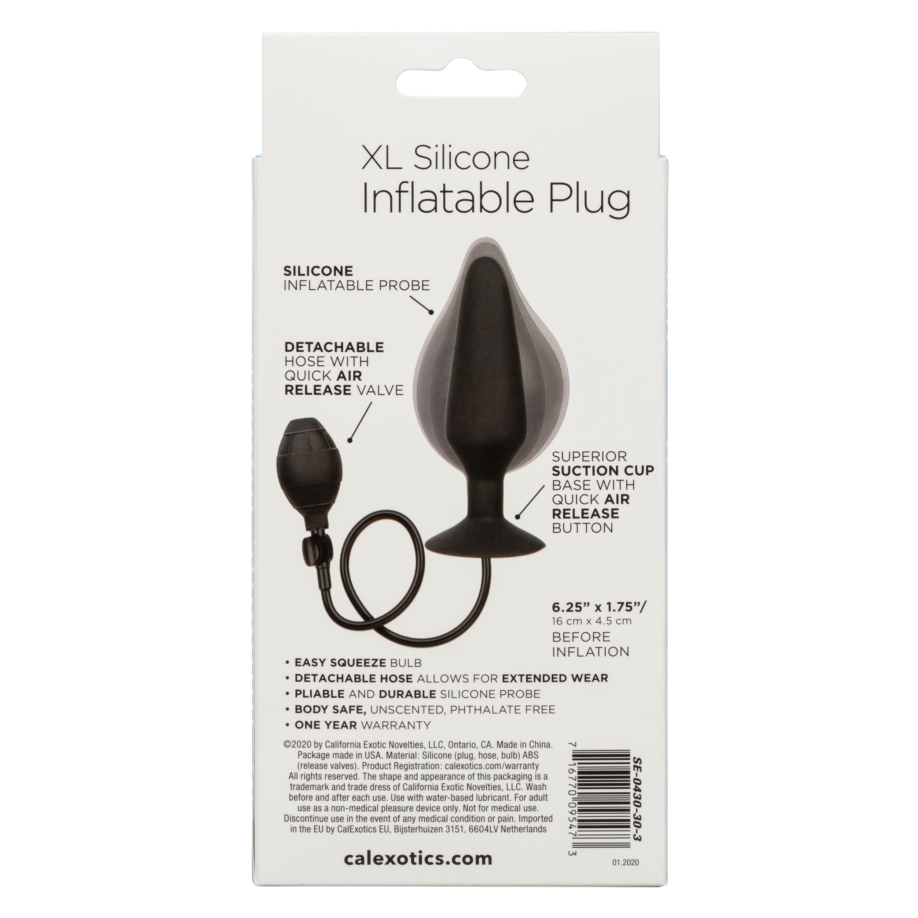 CalExotics - Xl Silicone Inflatable Plug - Anal Toys & Stimulators