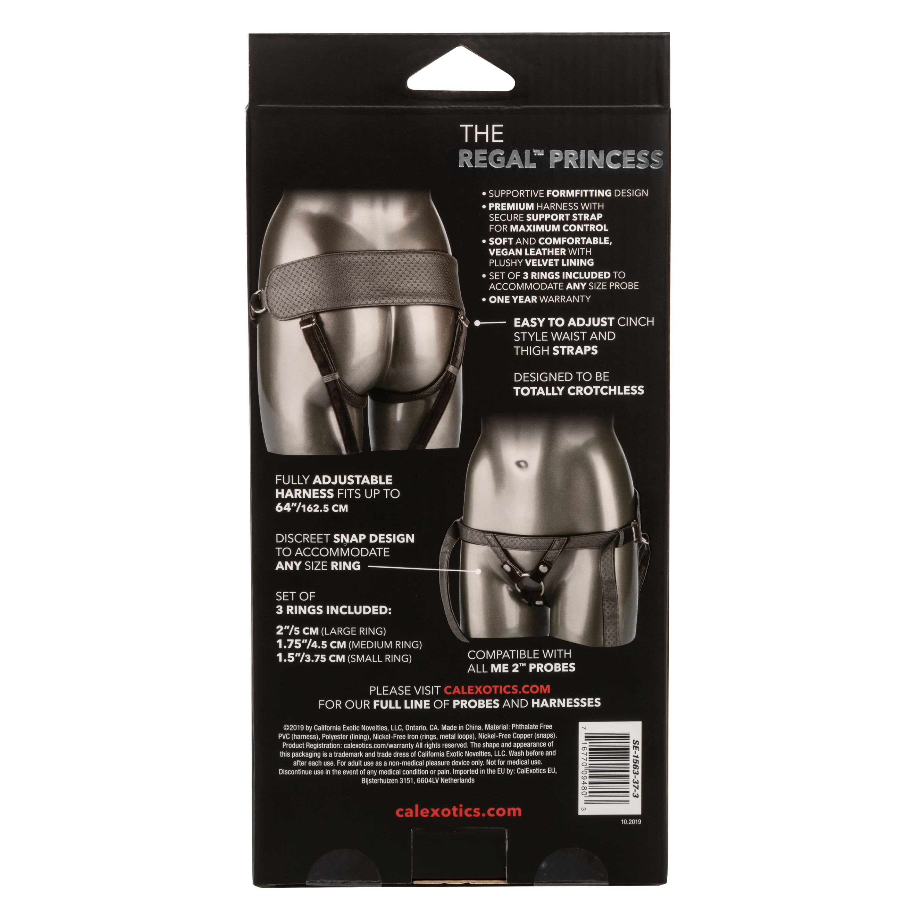 CalExotics - Her Royal Harness the Regal Princess - Pewter - Harnesses & Strap-Ons