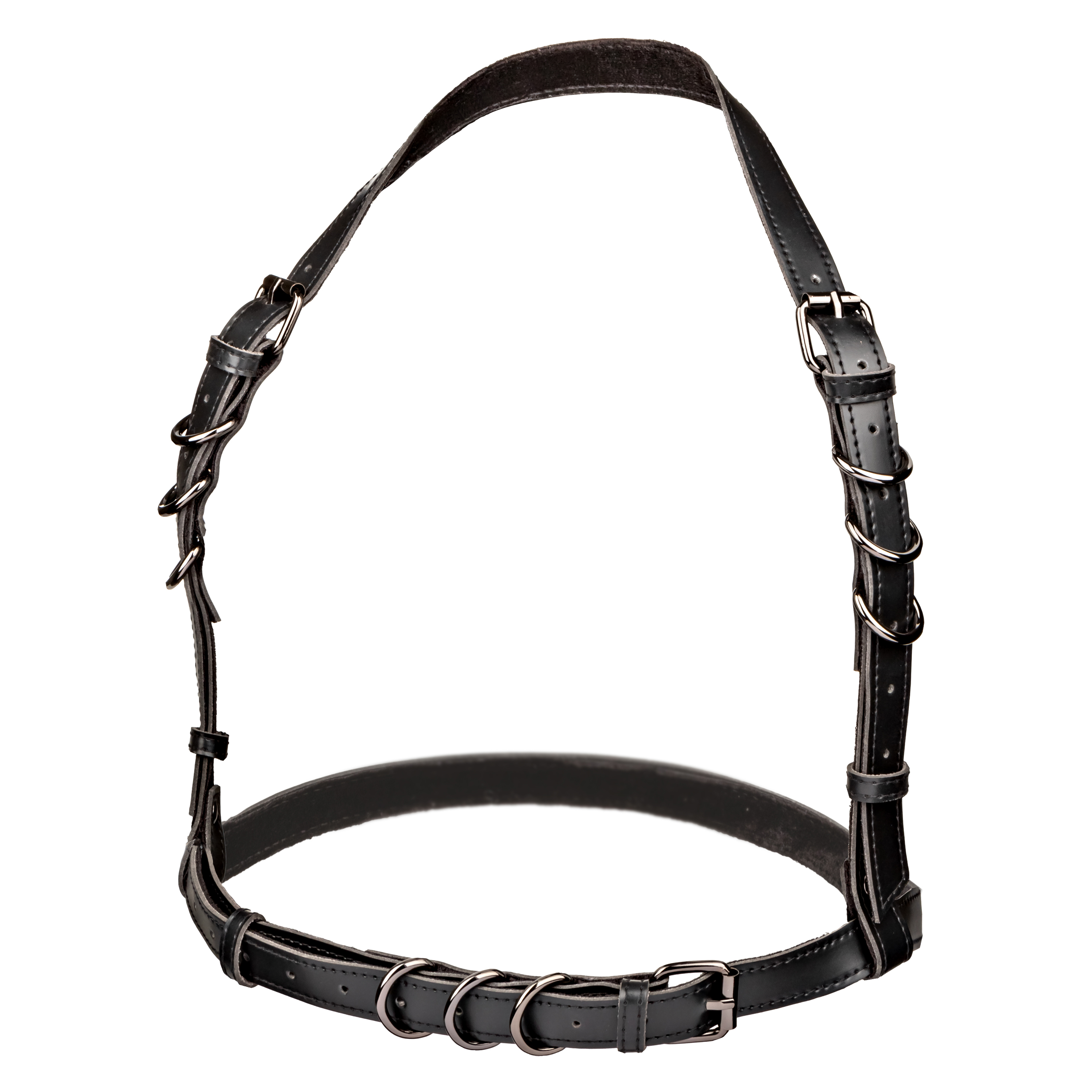 CalExotics - Euphoria Collection Halter Buckle Harness - Black - Bondage & Fetish Toys