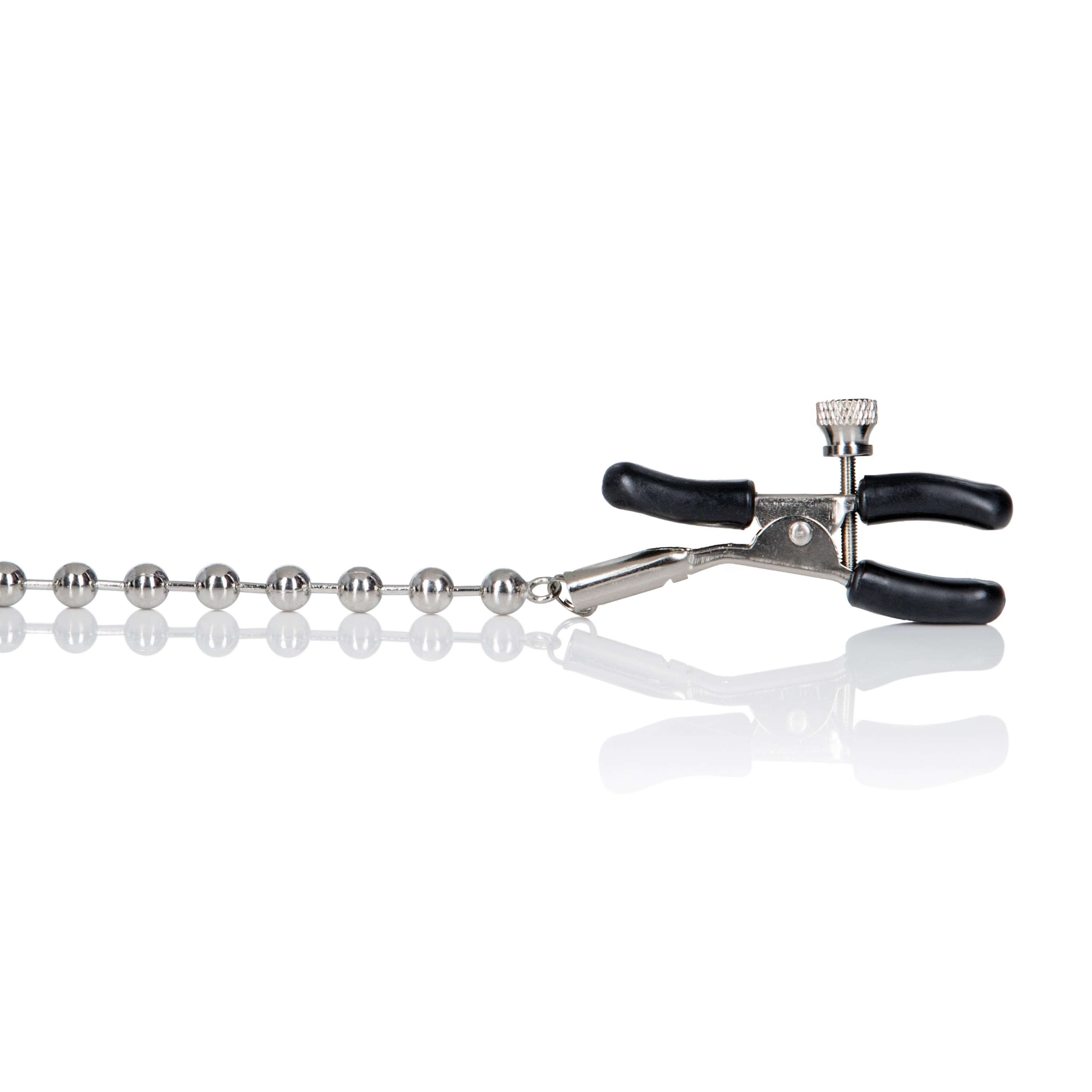 CalExotics - Silver Beaded Nipple Clamps - Bondage & Fetish Toys