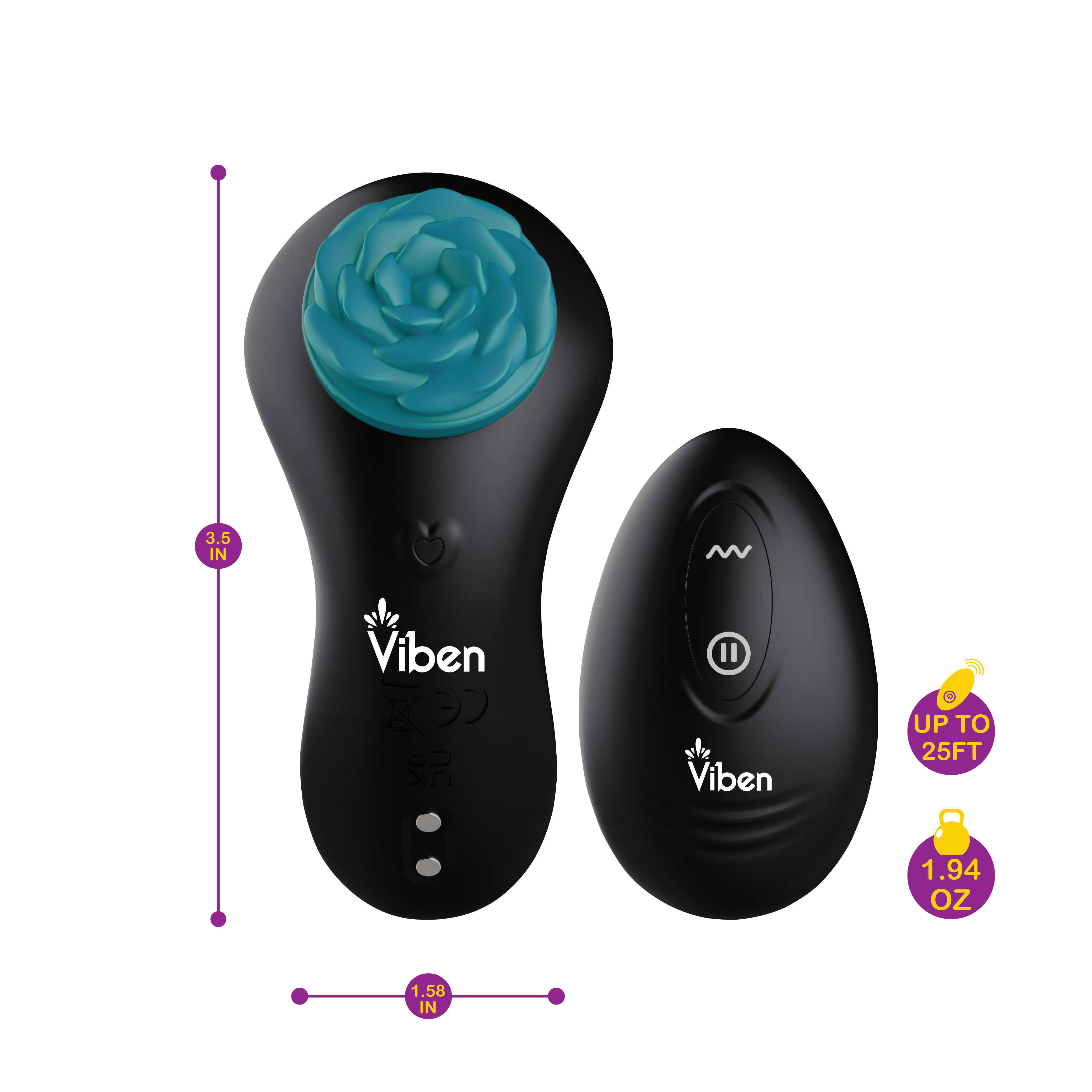 Viben - Secret Seduction Remote Panty Vibe - Black/ocean - General