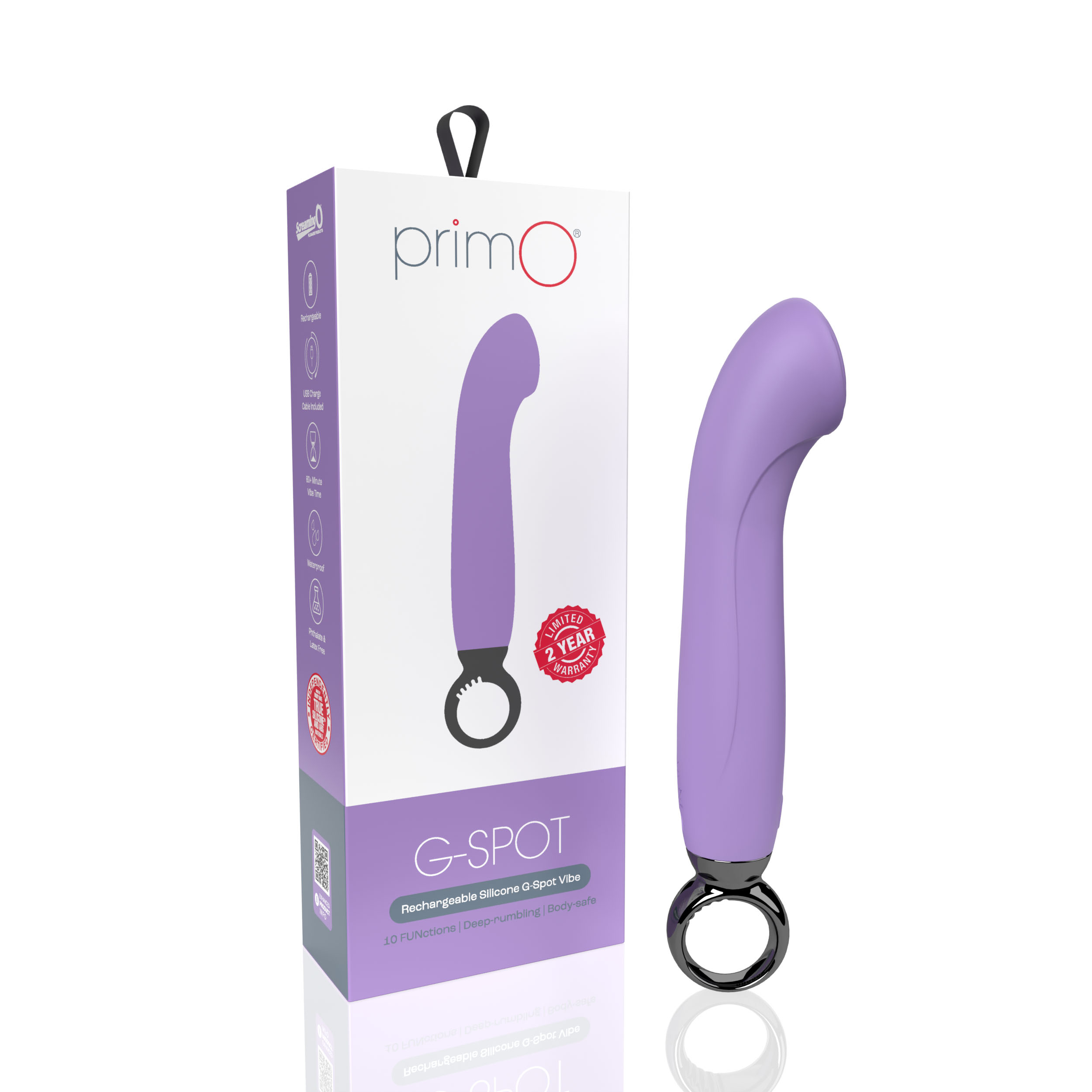 Screaming O - Primo G-Spot Rechargeable Vibrator - Lilac - Vibrators