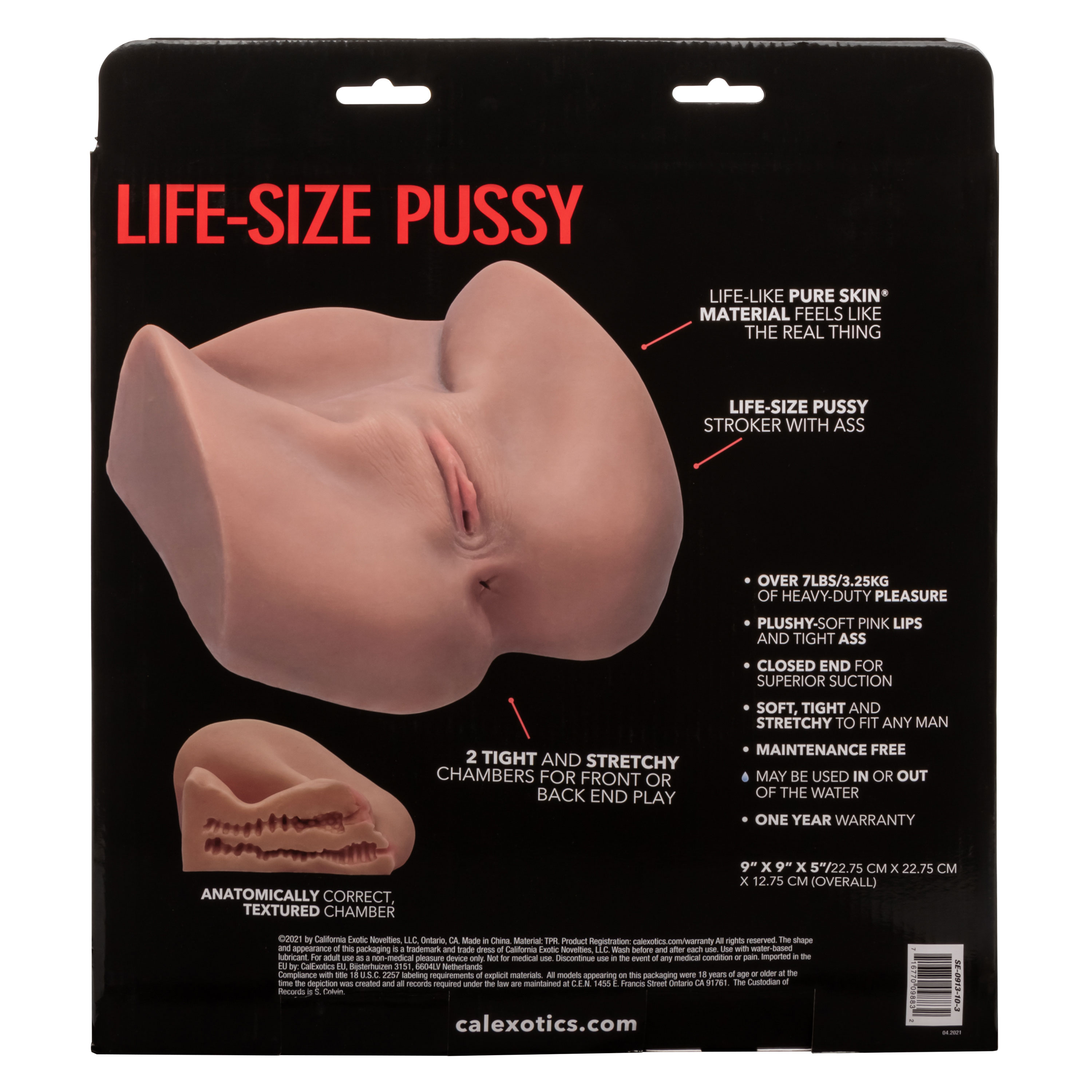 CalExotics - Stroke It Life-Size Pussy - Brown - Masturbation Aids for Males