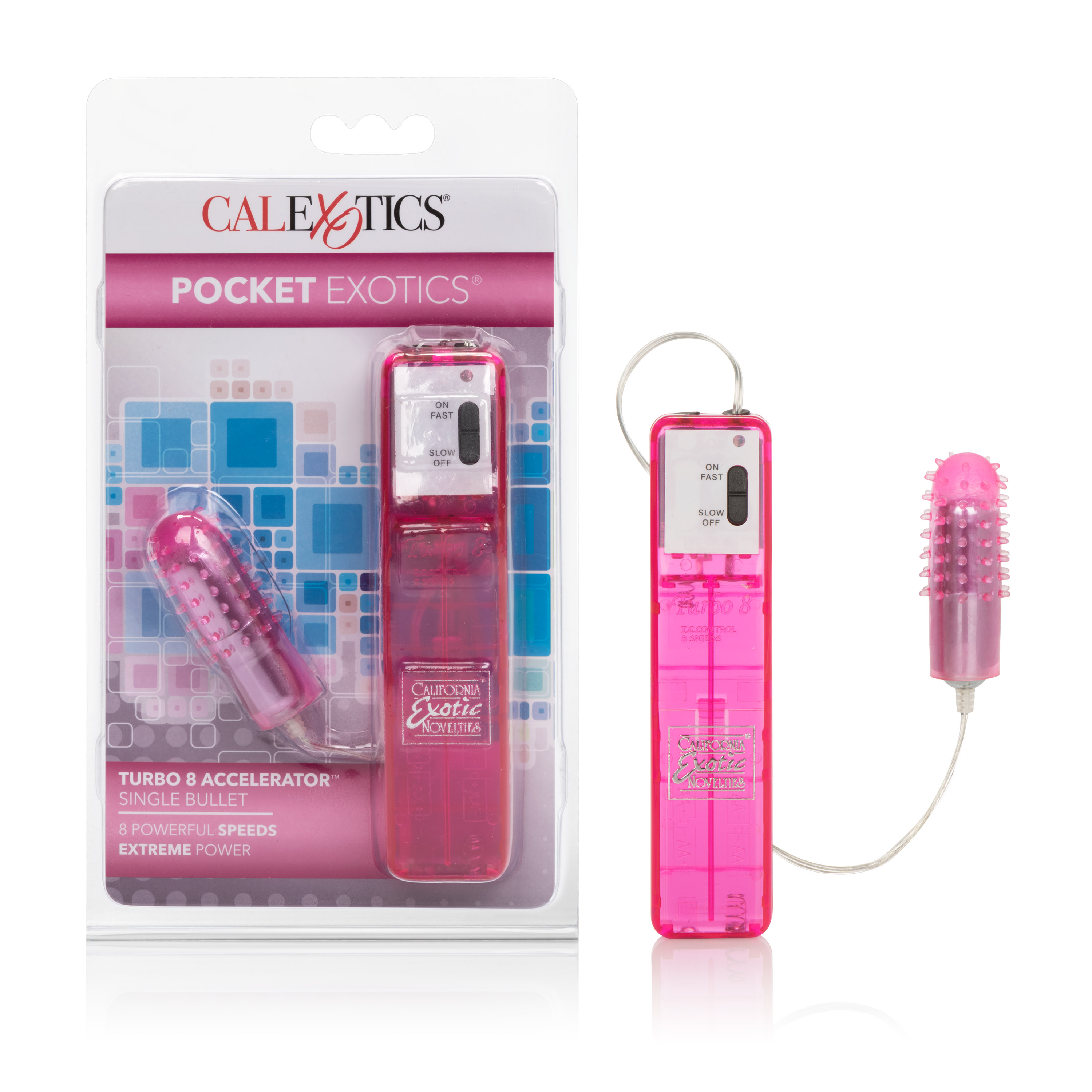 CalExotics - Turbo 8 Accelerator Bullet - Pink - Eggs & Bullets