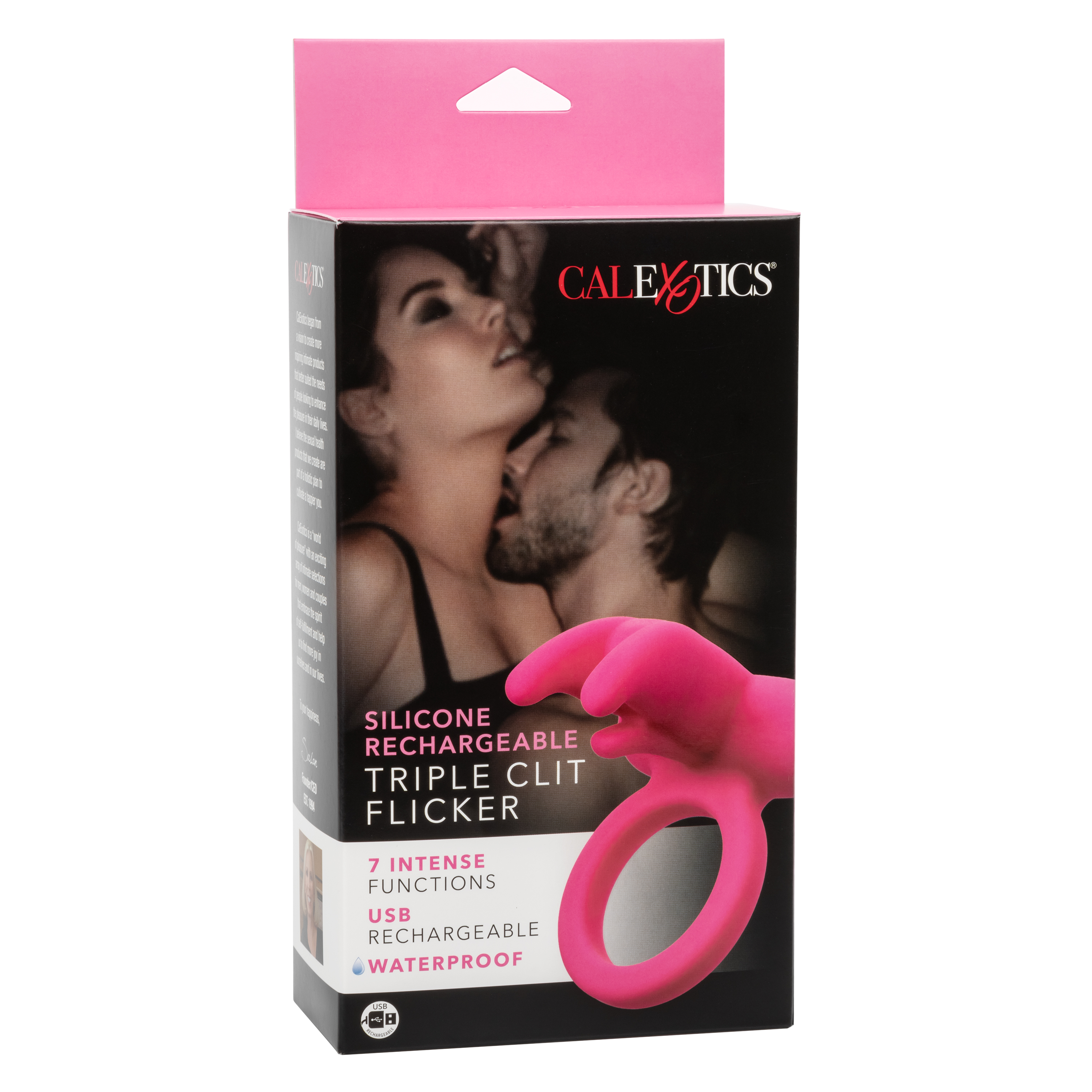 CalExotics - Silicone Rechargeable Triple Clit Flicker - Clit Stimulators