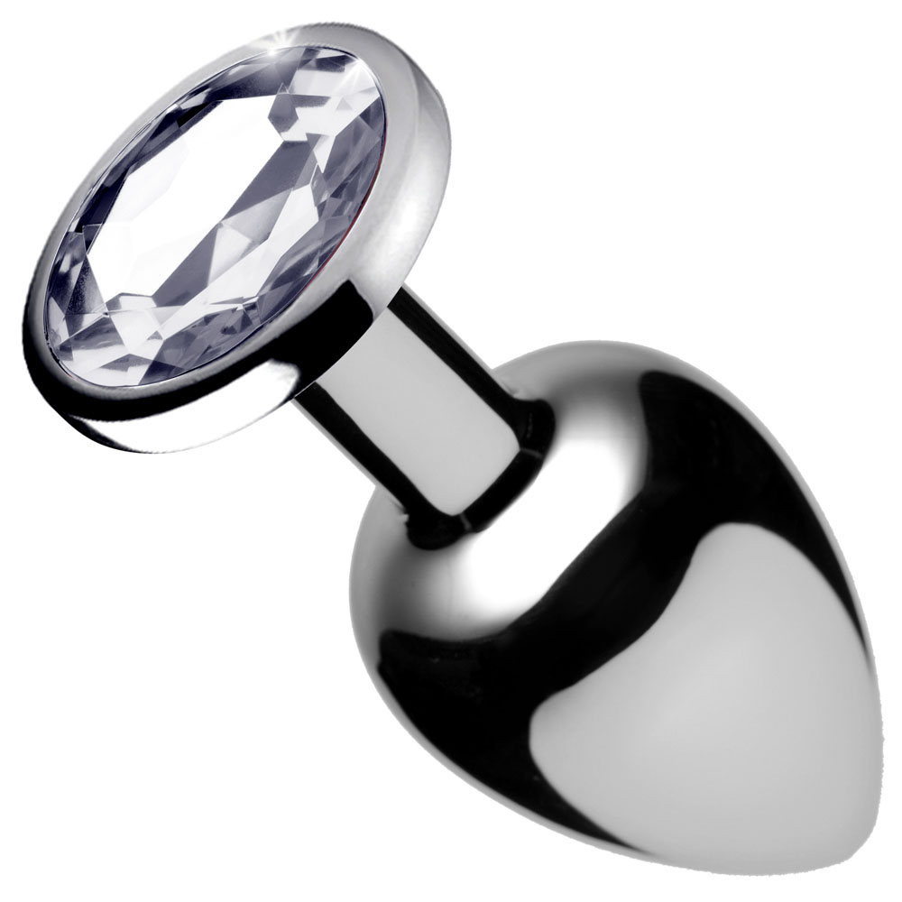 XR Brands - Clear Gem Anal Plug - Medium - Anal Toys & Stimulators