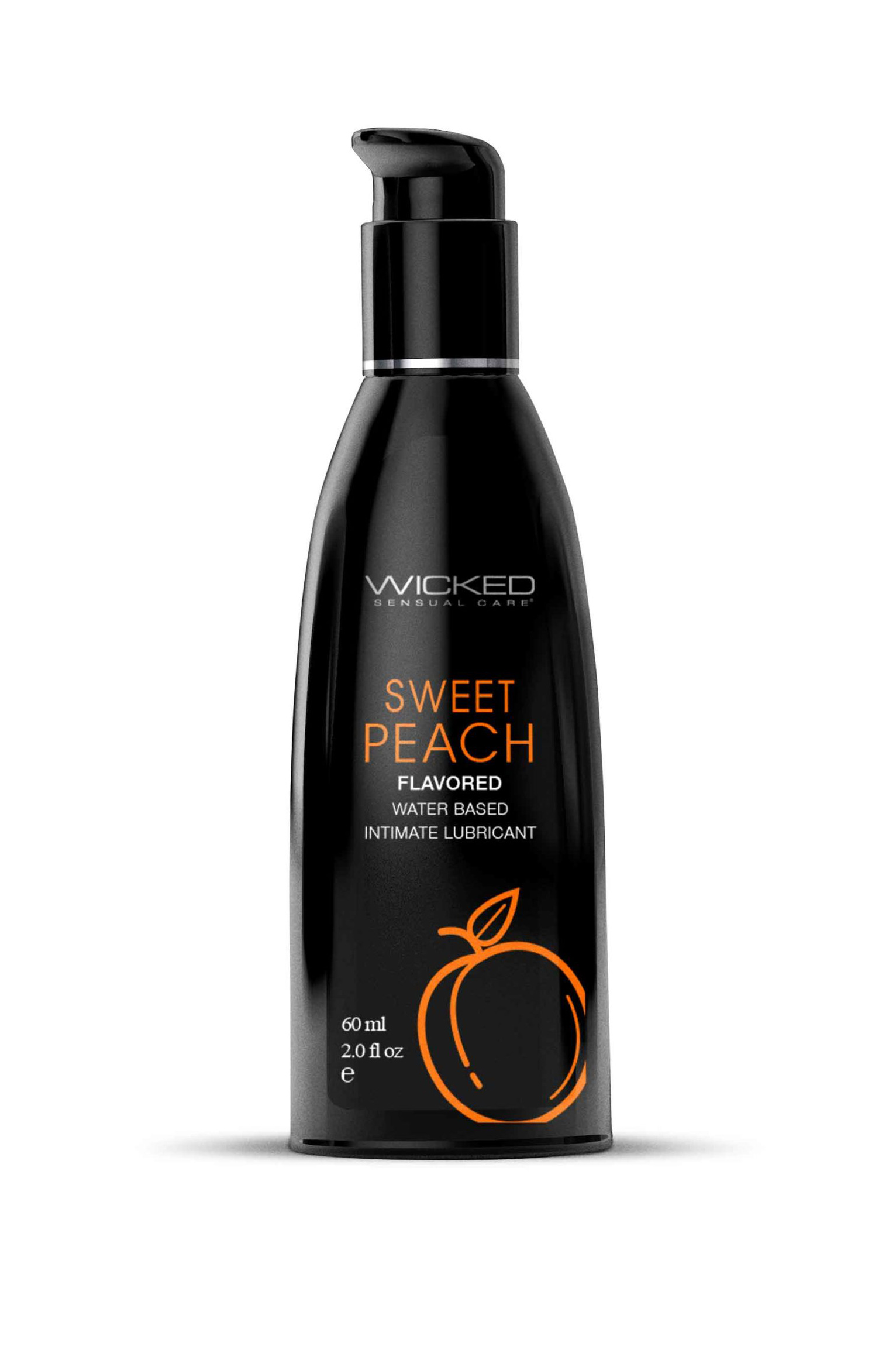 Wicked Sensual Care - Aqua Sweet Peach Flavored Water Based Intimate Lubricant - 2 Fl. Oz. - Lubricants, Creams & Glides