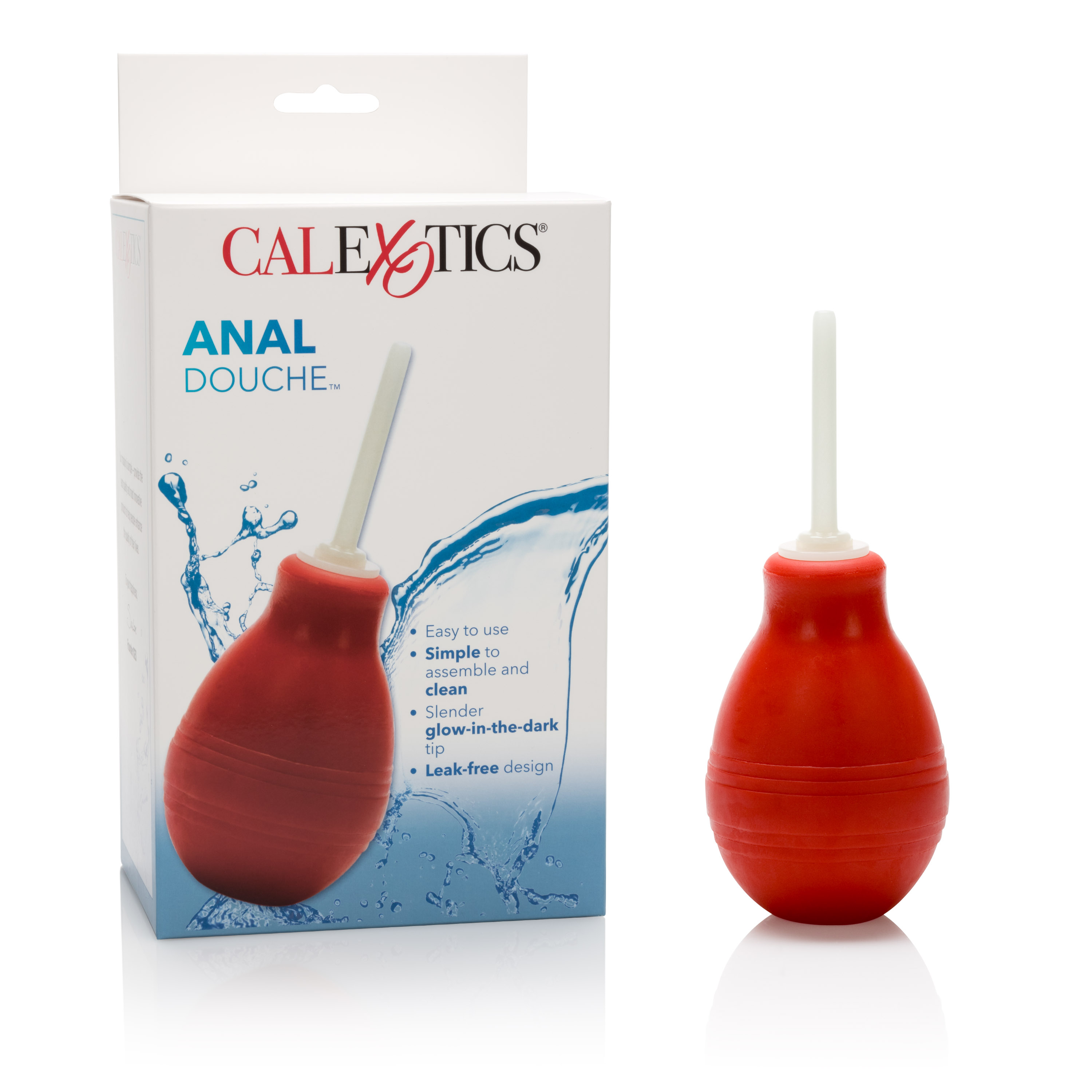 CalExotics - Anal Douche - Red - Anal Toys & Stimulators