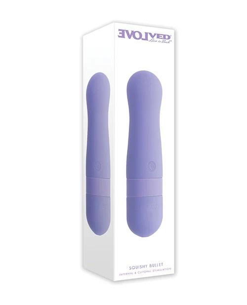 Evolved Novelties - Squishy Bullet Internal and Clitoral Stimulation - Purple - Clit Stimulators
