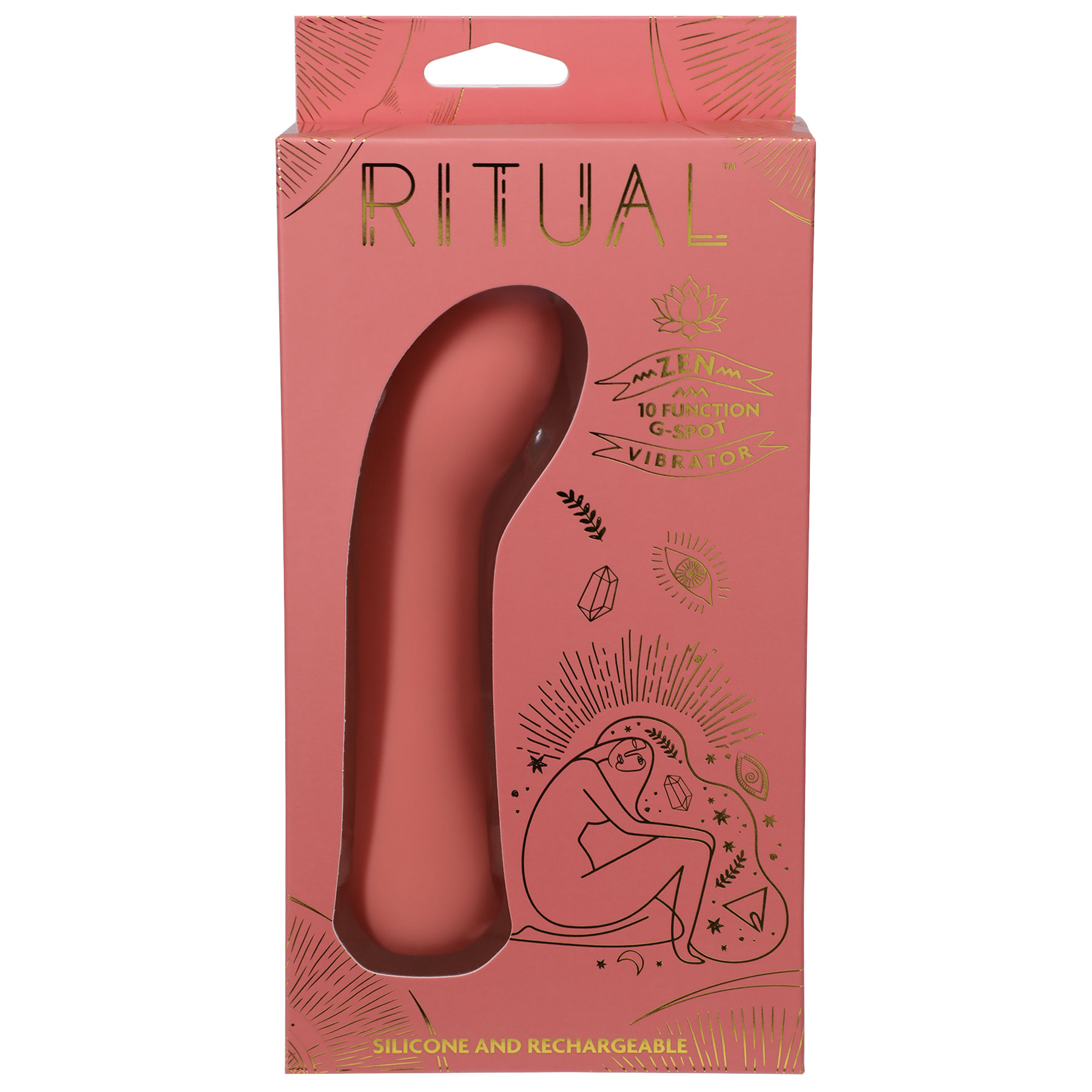 Doc Johnson RITUAL Zen Rechargeable Silicone G-Spot Vibrator Coral