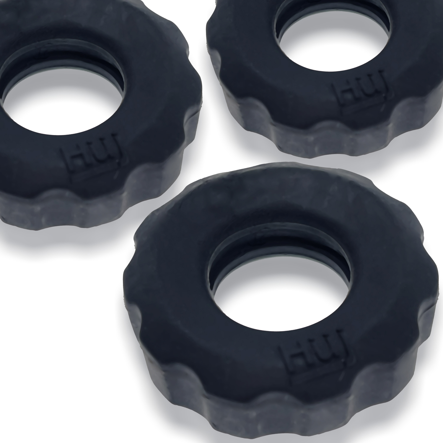Oxballs - Hunkyjunk SuperHuj 3-Pack Cockrings Tar Ice - Cockrings - TPE/TPR/Elastomers