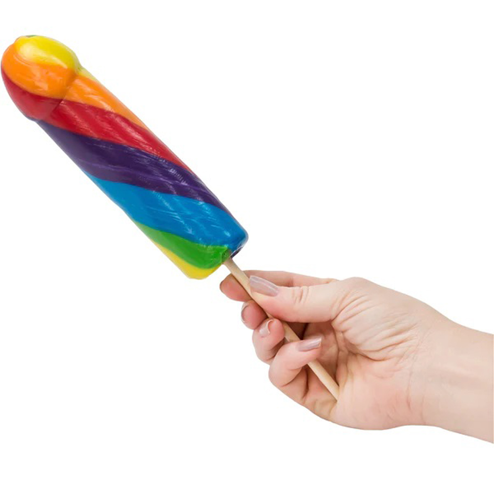 Hott Products - Jumbo Rainbow Cock Pops 6 Piece Display - Displays-Bowls & Wall Displays