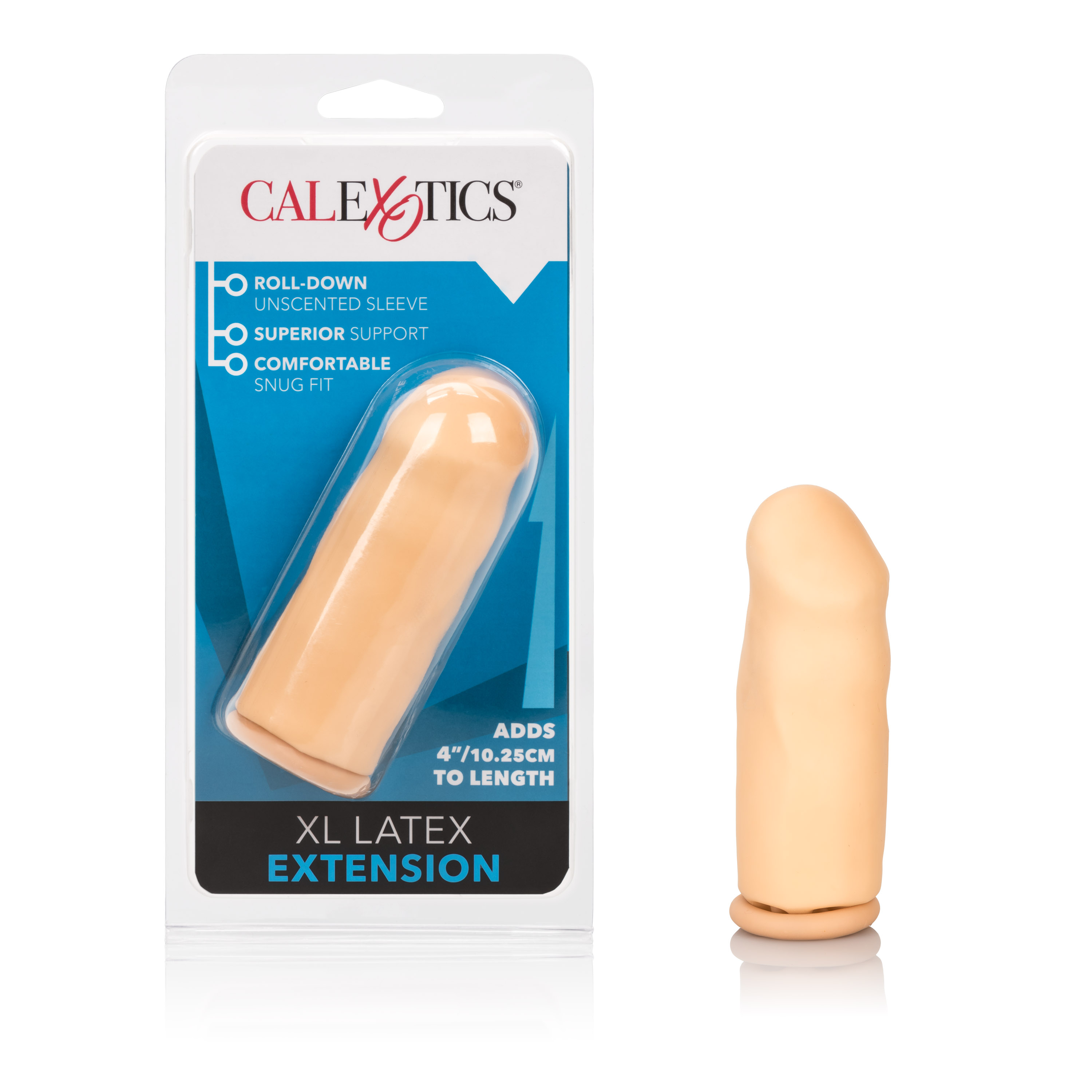 CalExotics - 4 Inch Latex Extension - Ivory - Penis Extension & Sleeves