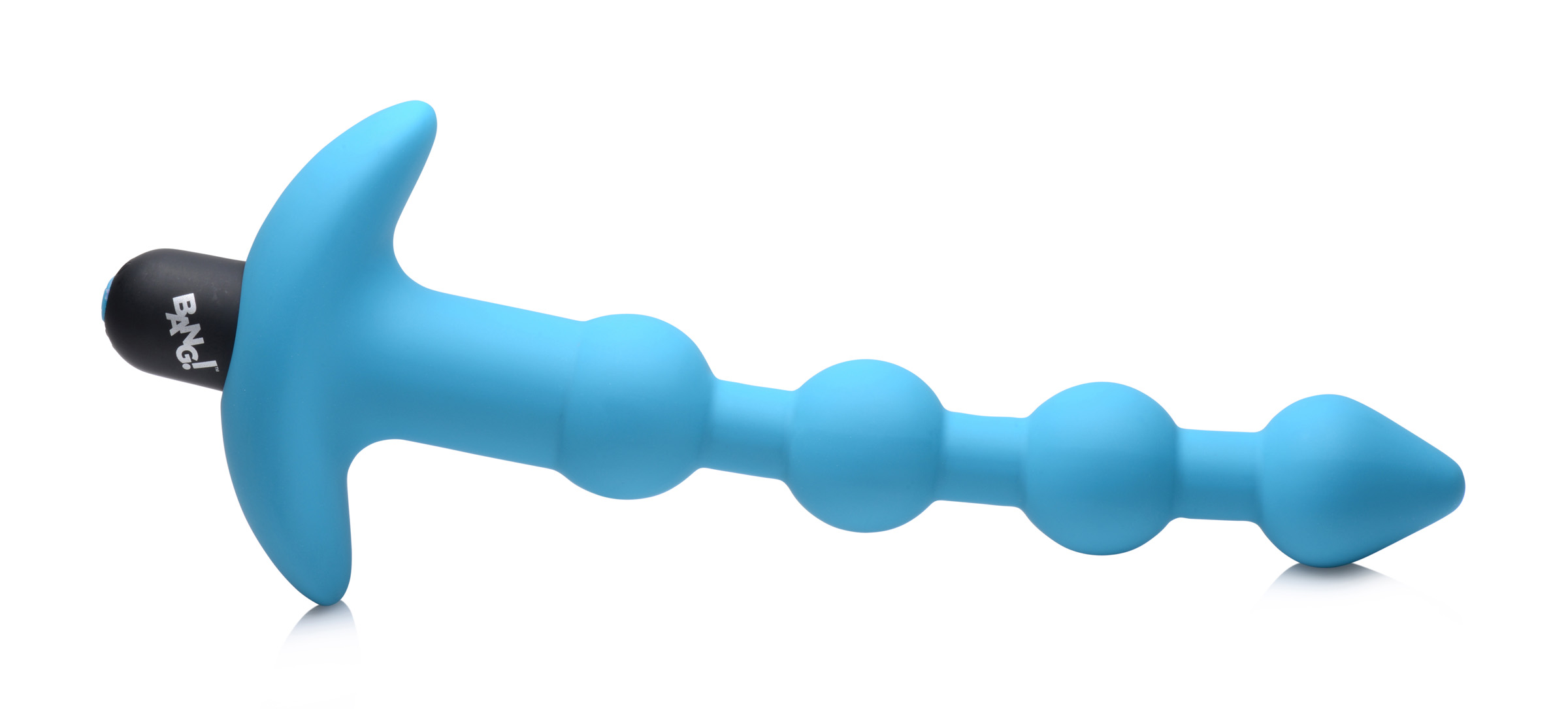 XR Brands - BANG! Vibrating Silicone Anal Beads & Remote Control Blue - Anal Toys & Stimulators - Silicone