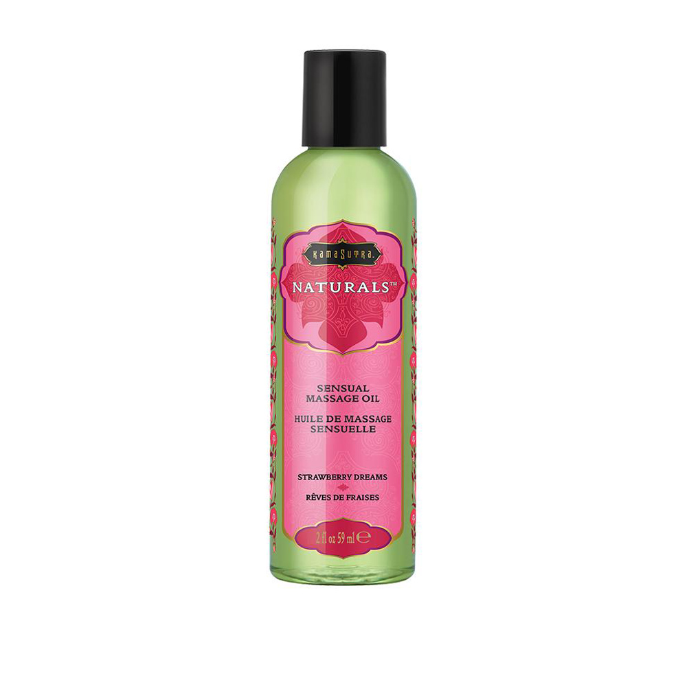 Kama Sutra - Naturals Massage Oil - Strawberry Dreams - 2 Fl Oz (59 ml) - Bath & Body
