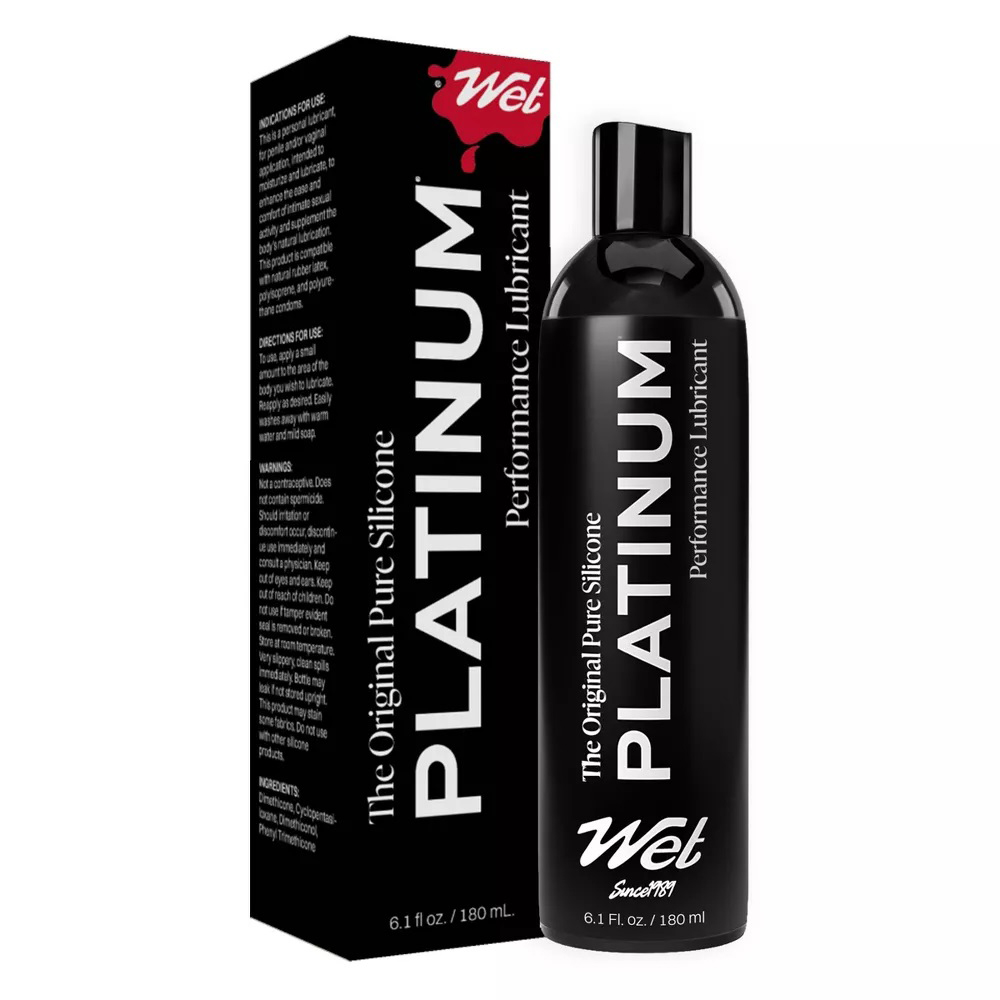 Wet - Wet Platinum Luxury Silicone Lubricant 6.1oz - Lubricants, Creams & Glides
